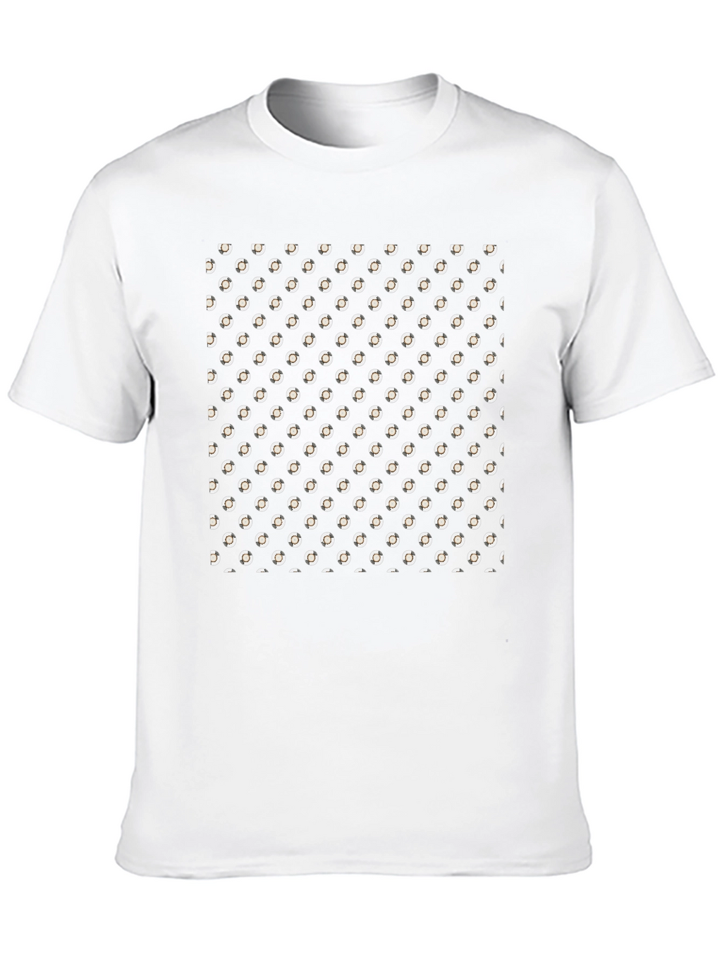 Patterned Black T-Shirt