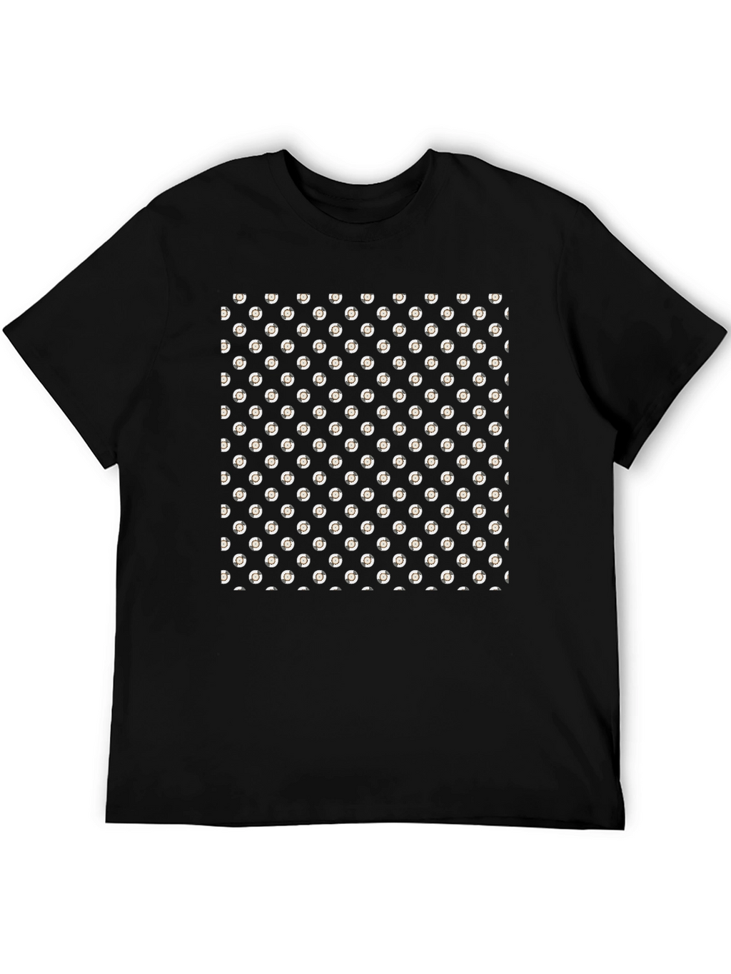 Patterned Black T-Shirt