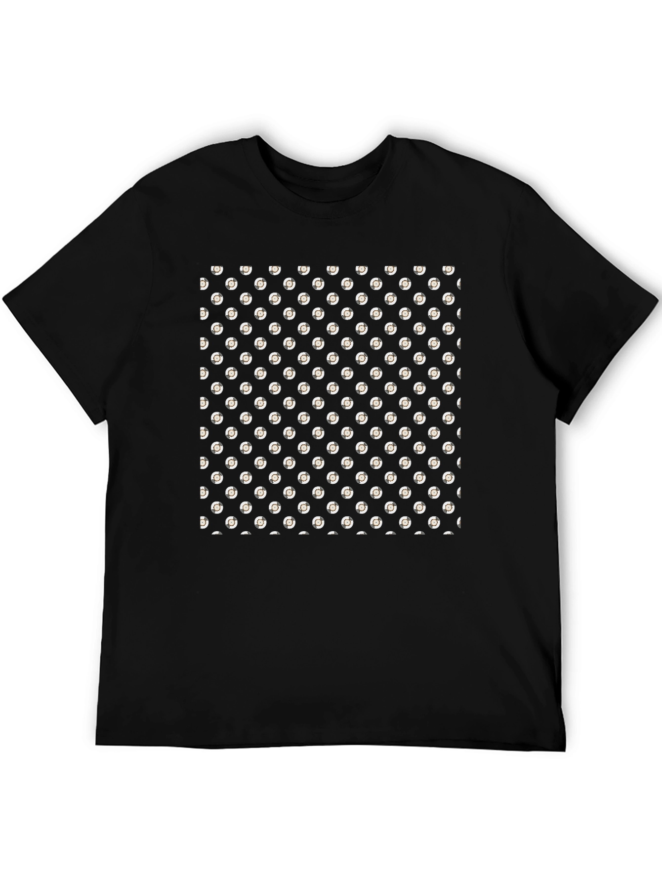 Patterned Black T-Shirt