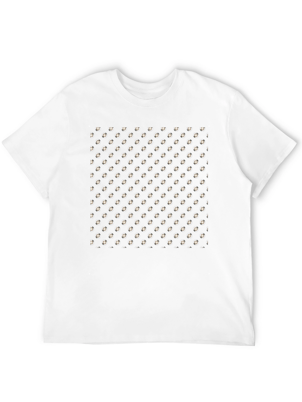 Patterned Black T-Shirt