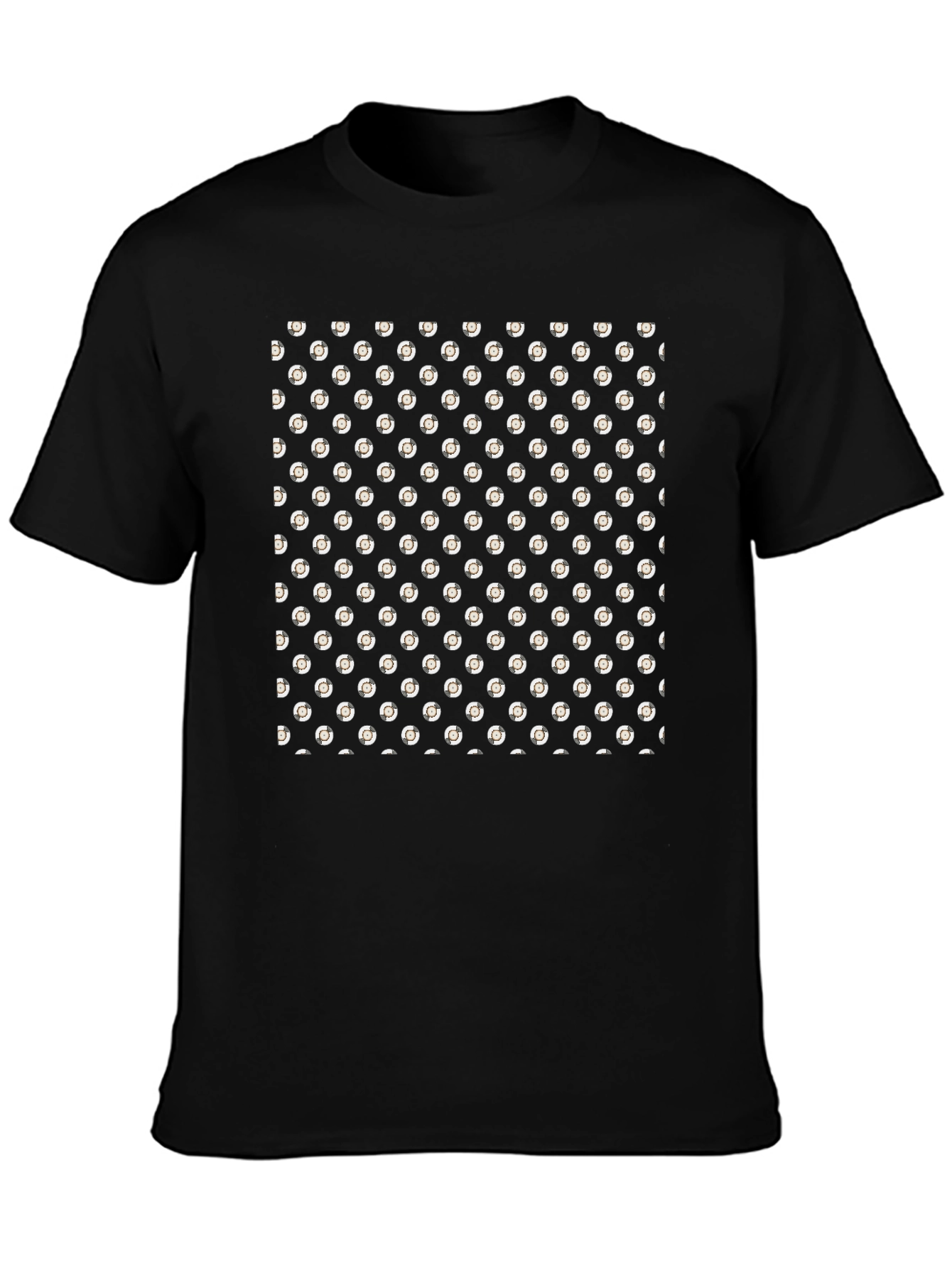 Patterned Black T-Shirt