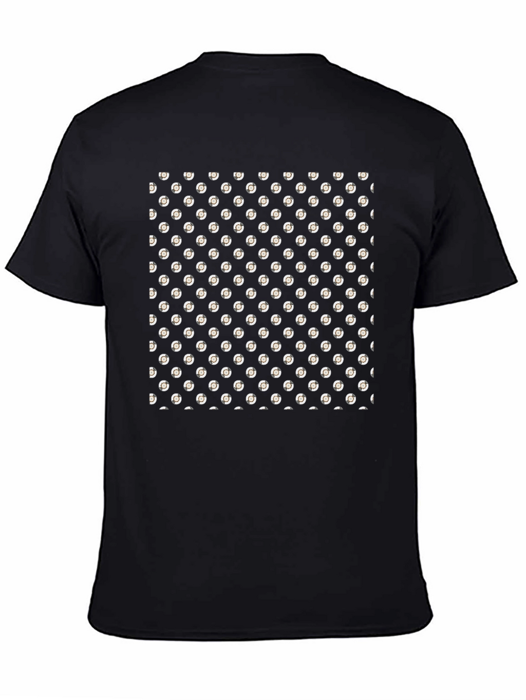 Patterned Black T-Shirt