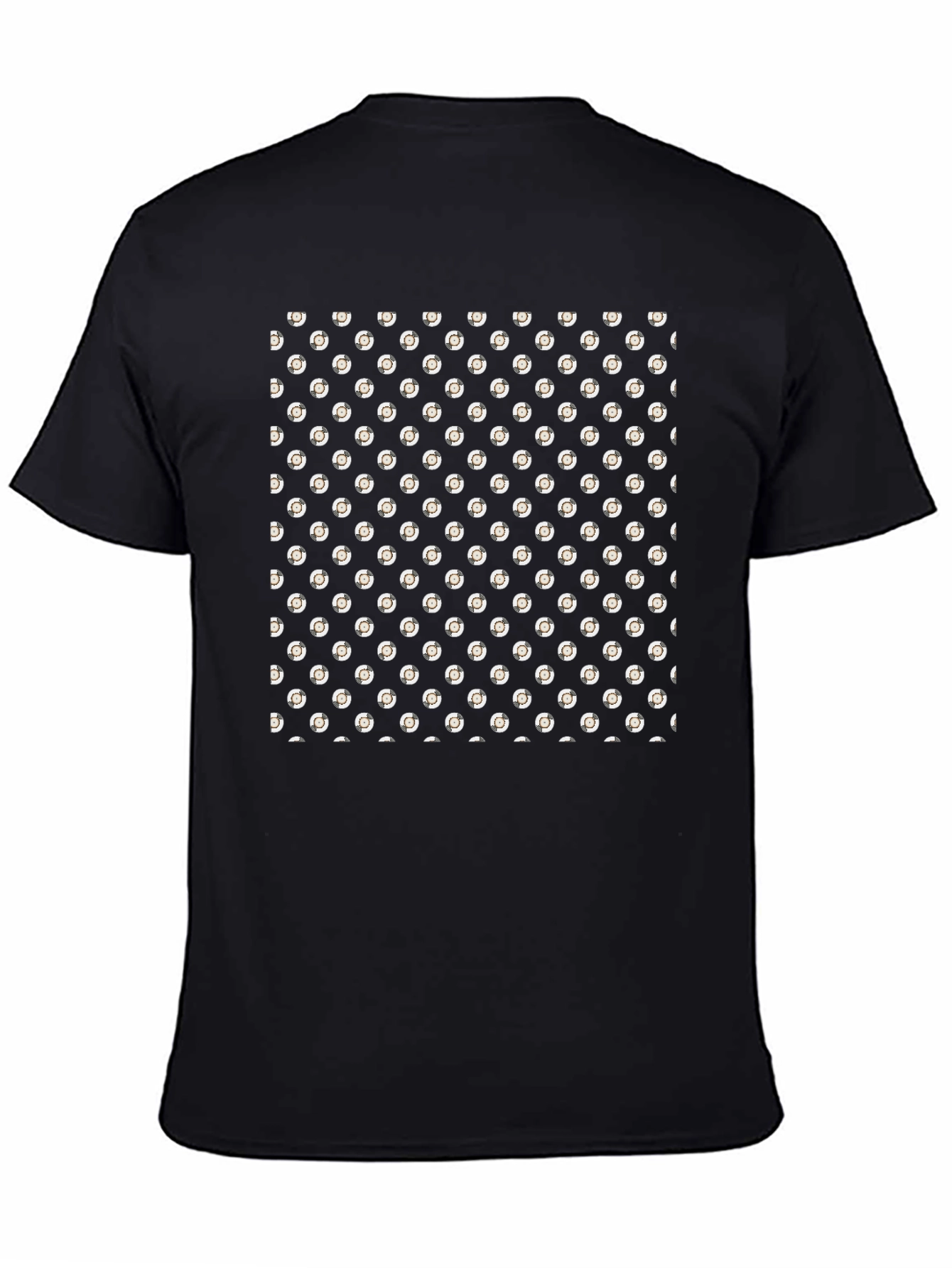 Patterned Black T-Shirt