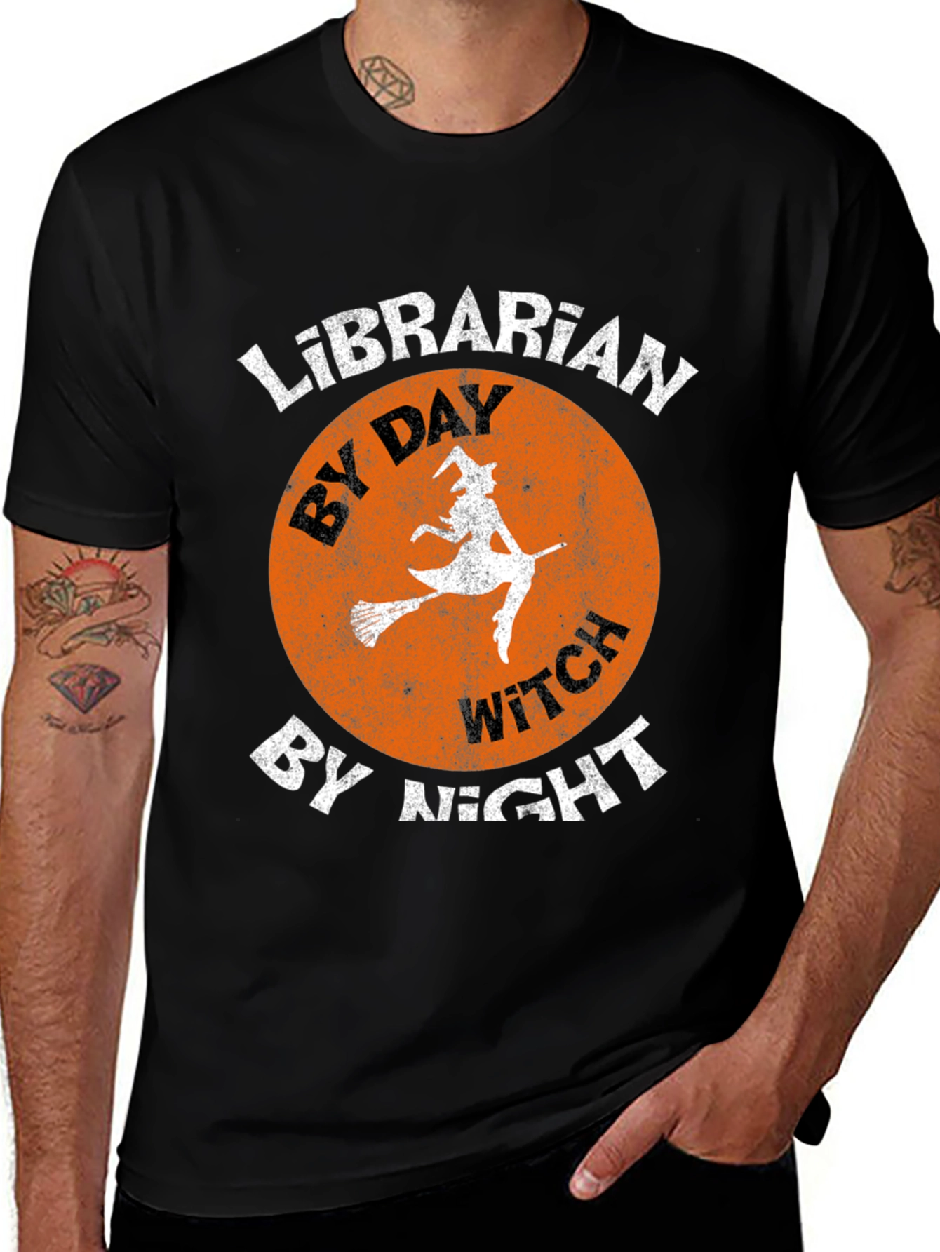 Librarian By Day Witch By Night Halloween T-Shirt