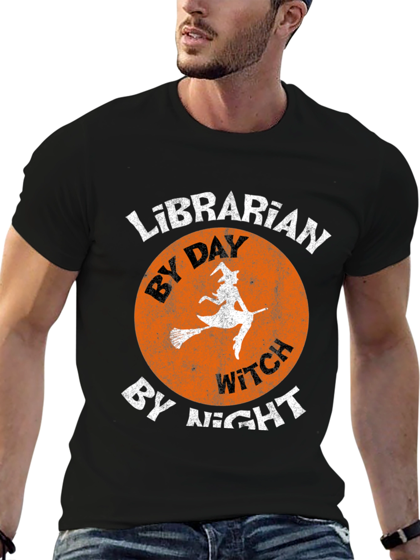 Librarian By Day Witch By Night Halloween T-Shirt