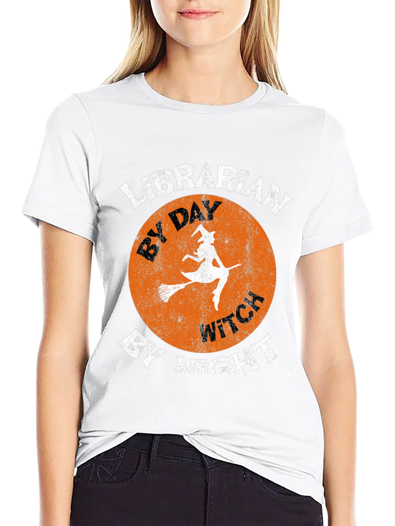 Librarian By Day Witch By Night Halloween T-Shirt