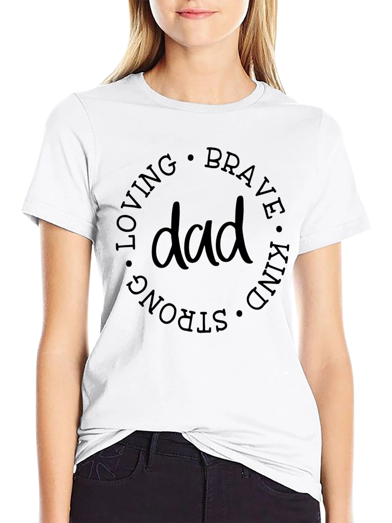 Dad Qualities Graphic Tee - Loving Brave Kind