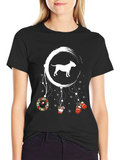 Bull Terrier Christmas Dreamcatcher Graphic Tee