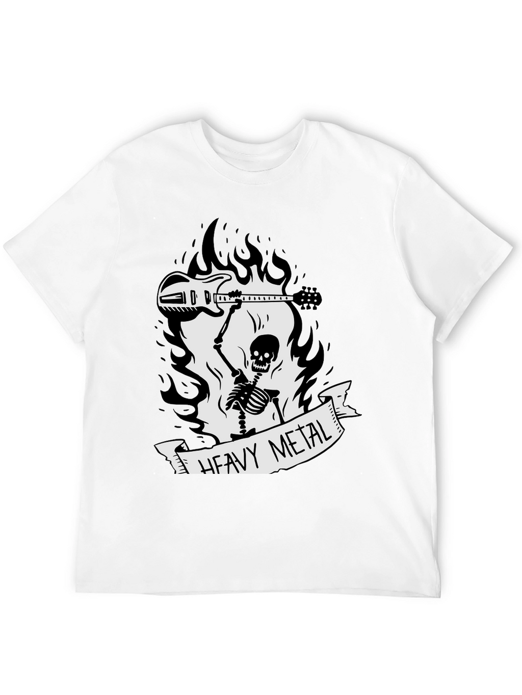 Heavy Metal Skeleton Guitar T-Shirt
