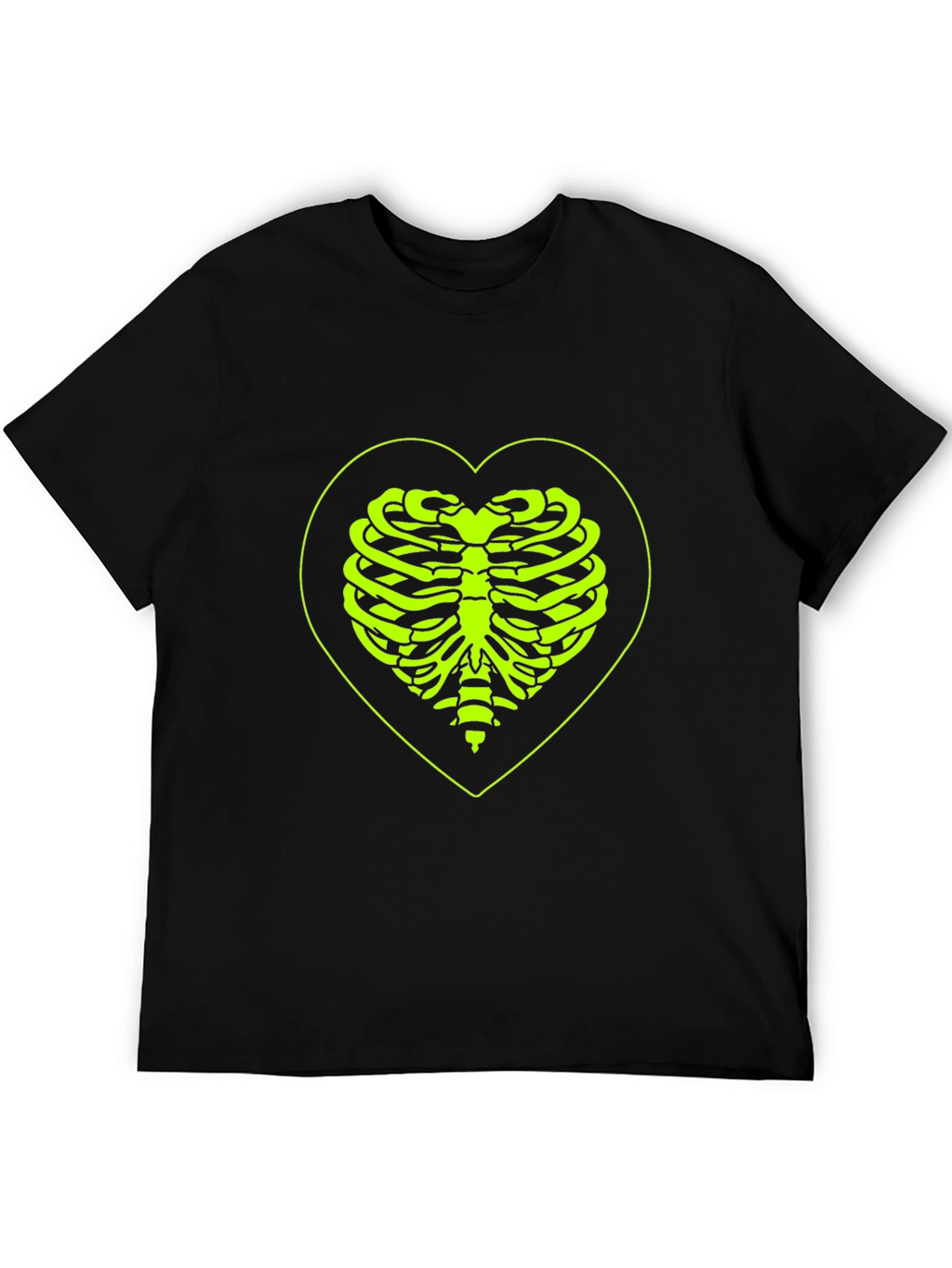 Heart Rib Cage Graphic Tee - Black