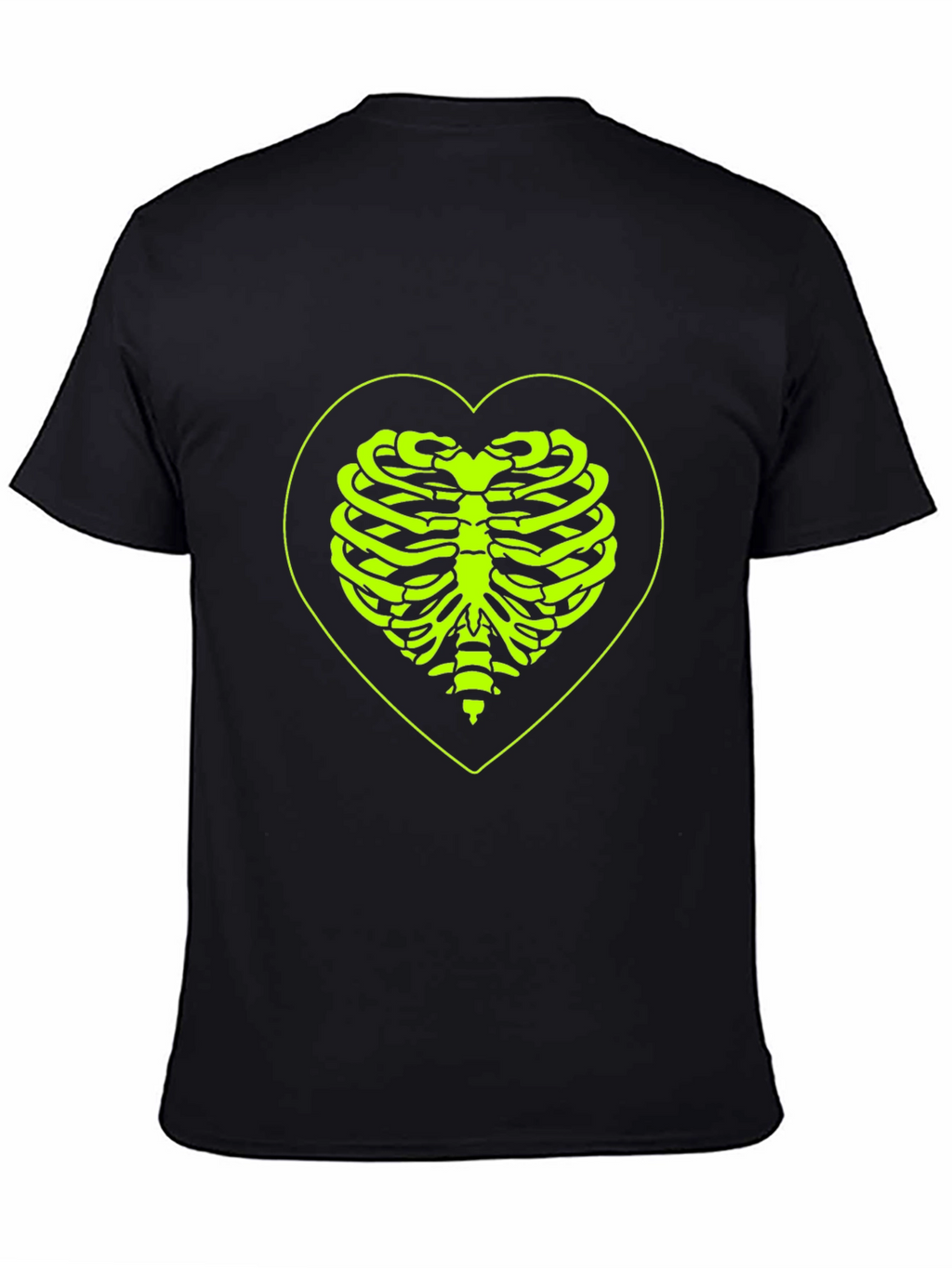 Heart Rib Cage Graphic Tee - Black