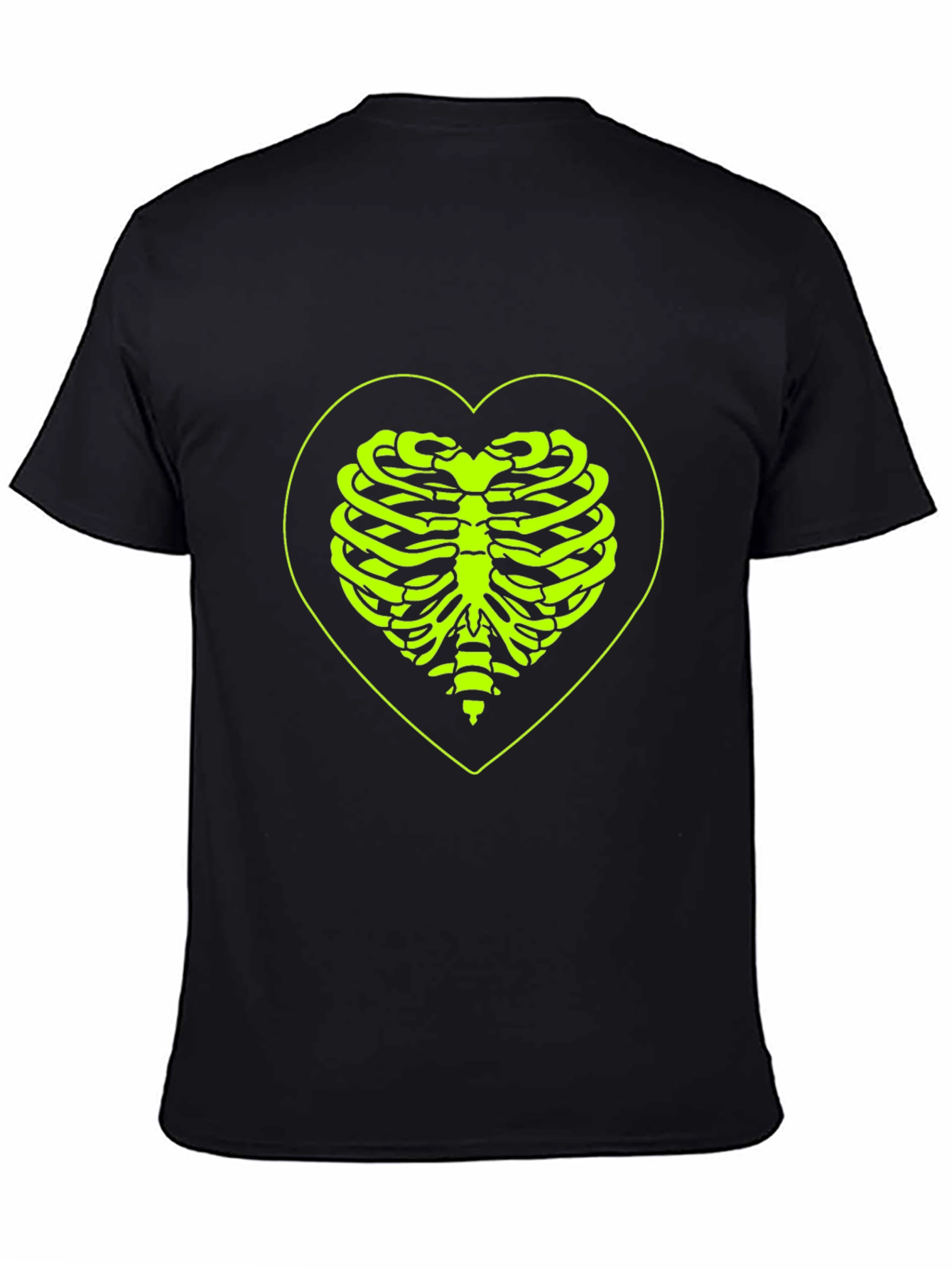 Heart Rib Cage Graphic Tee - Black