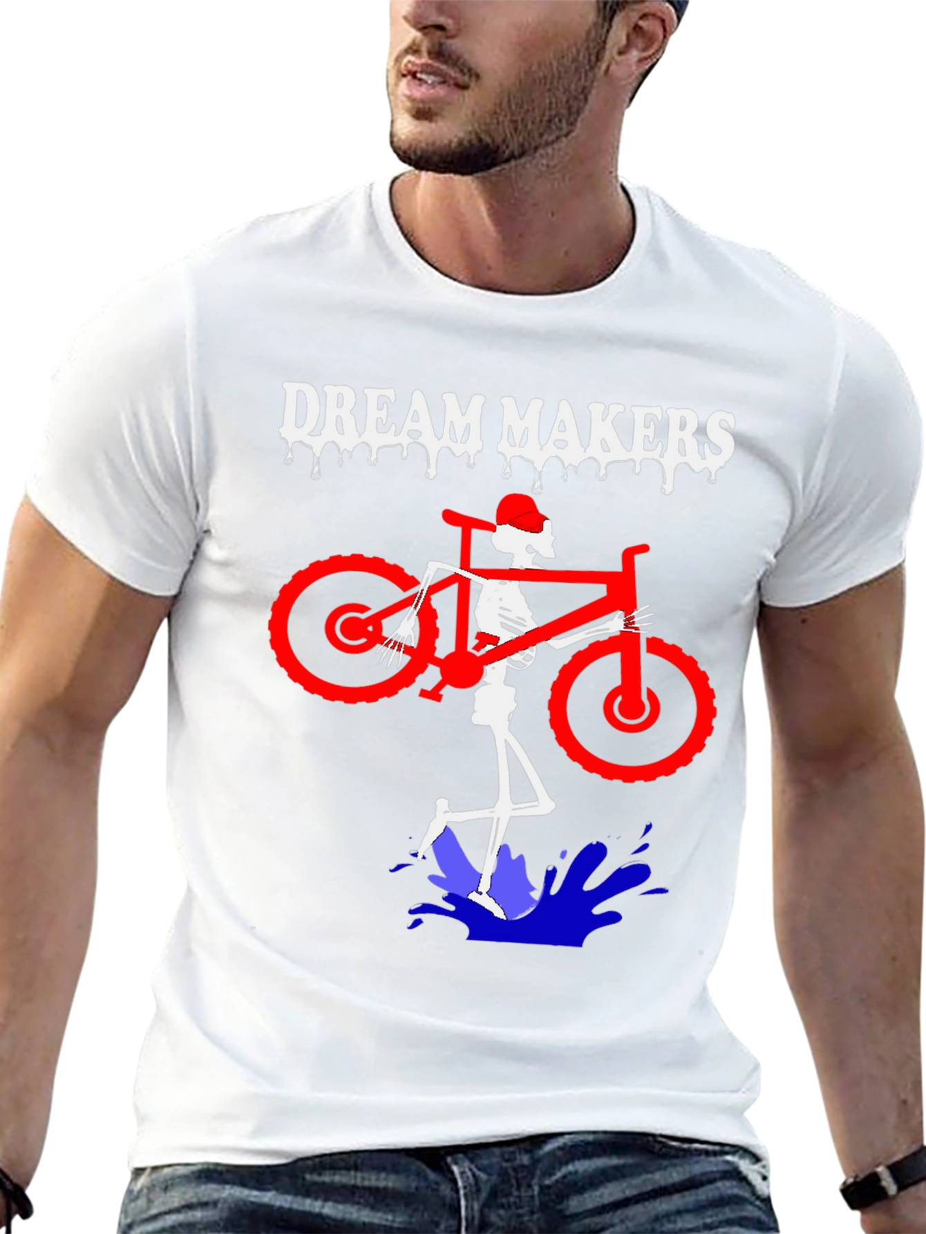 Dream Makers Skeleton Mountain Bike T-Shirt