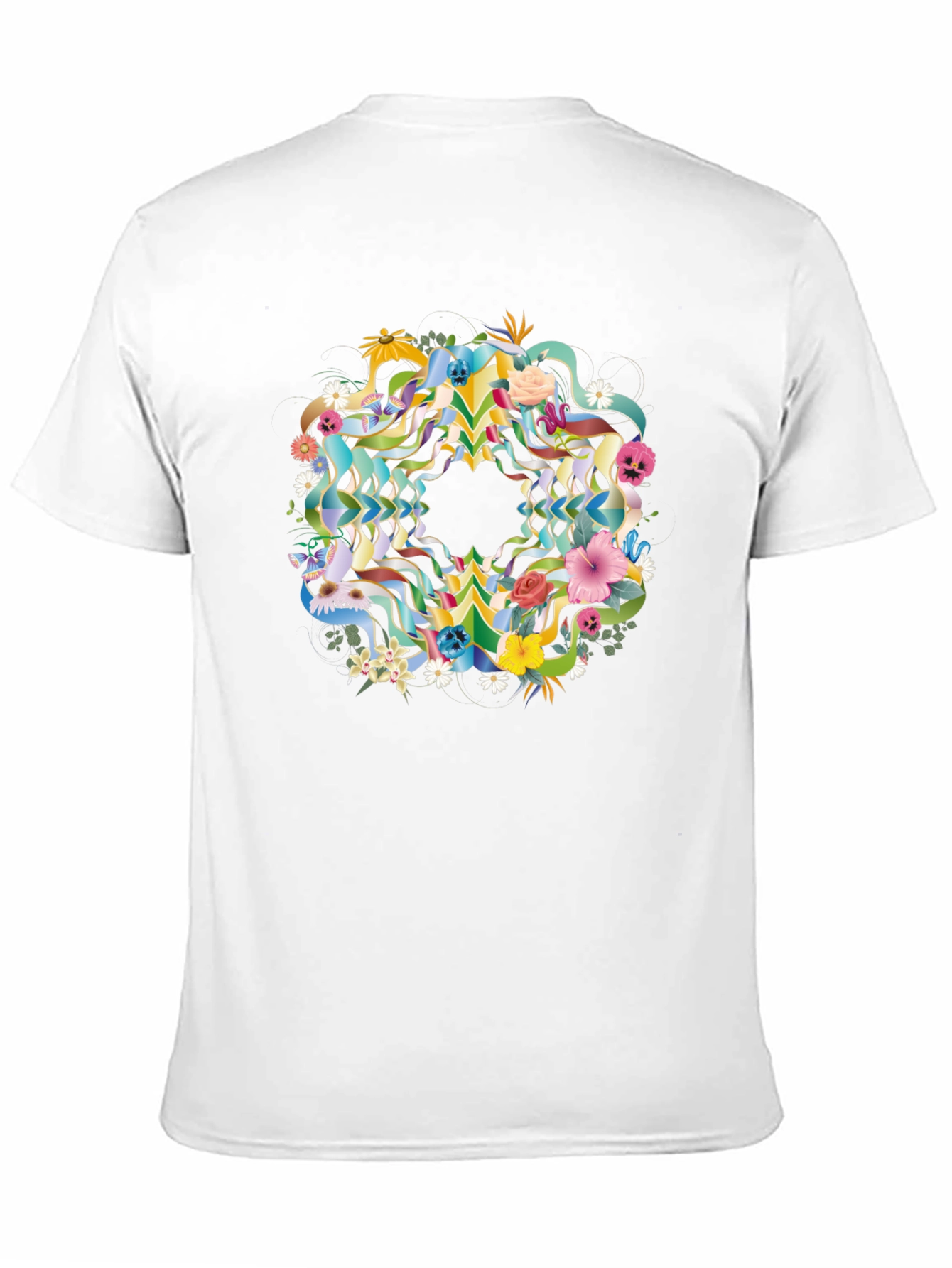 Floral Skull Mandala Black Tee