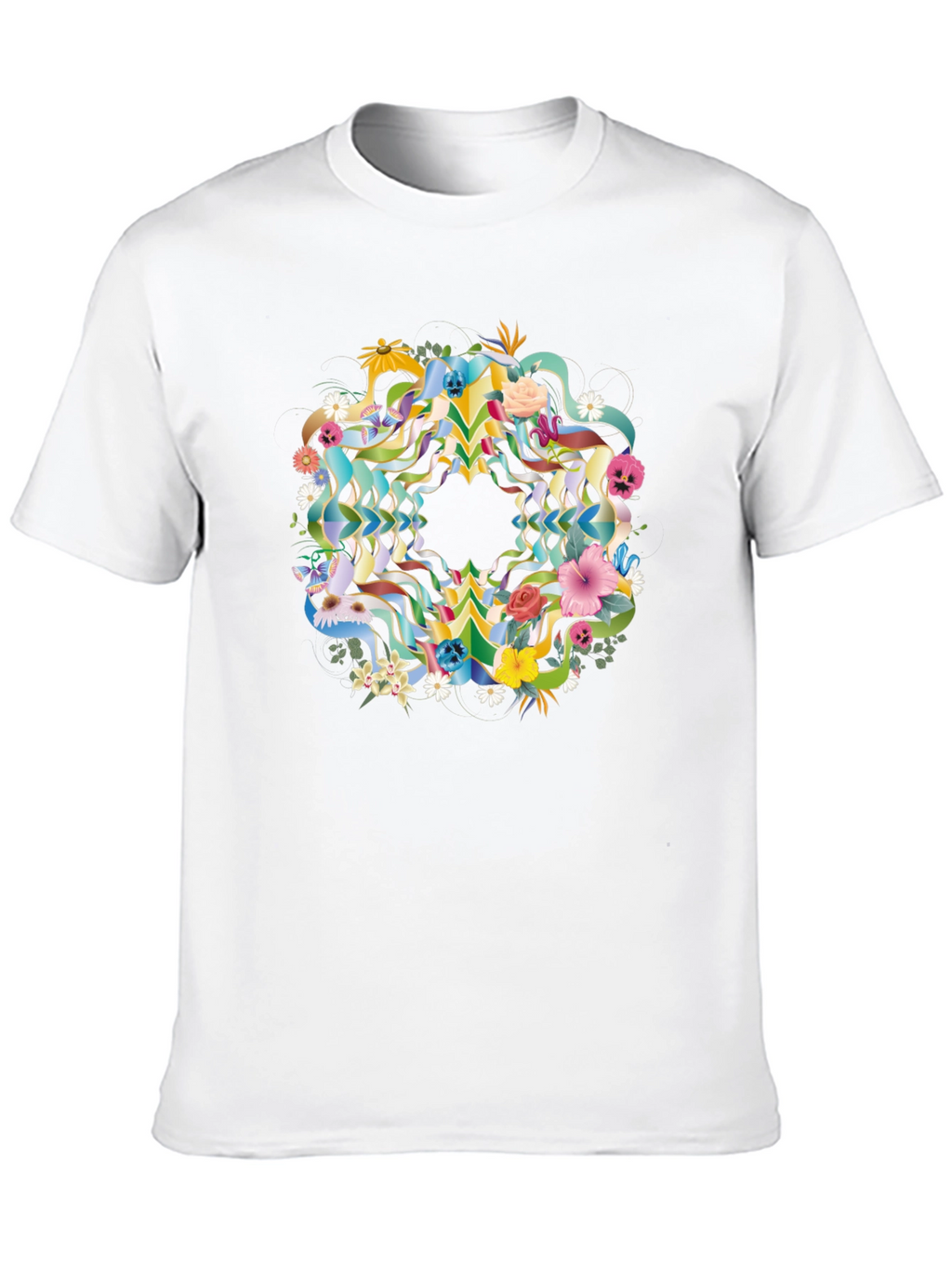 Floral Skull Mandala Black Tee