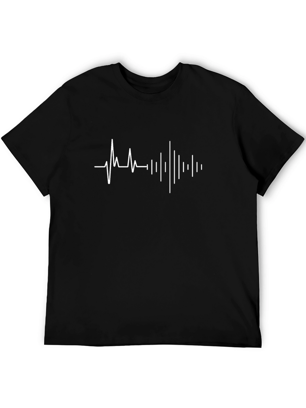 Heartbeat Pulse T-Shirt - Black Graphic Tee