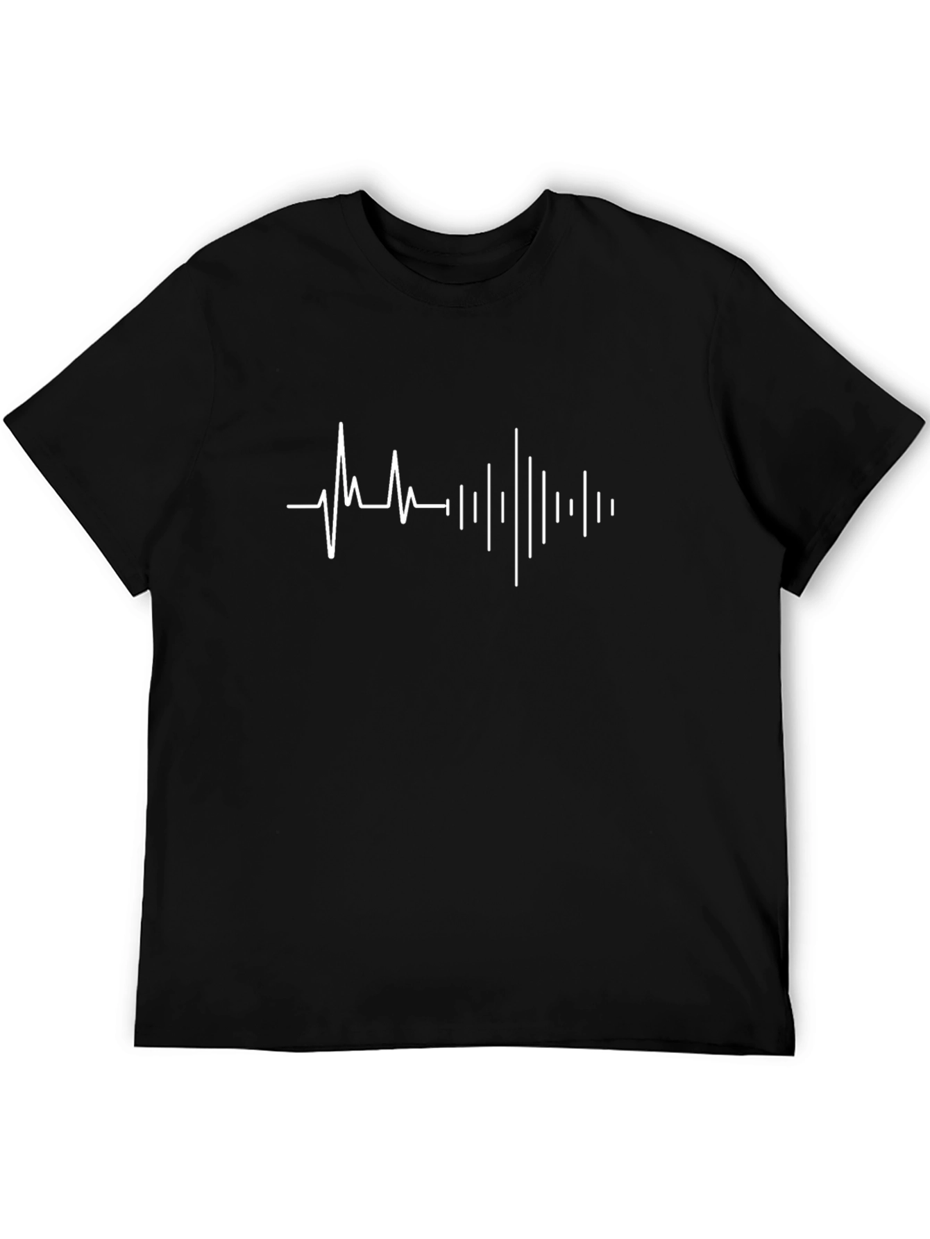 Heartbeat Pulse T-Shirt - Black Graphic Tee
