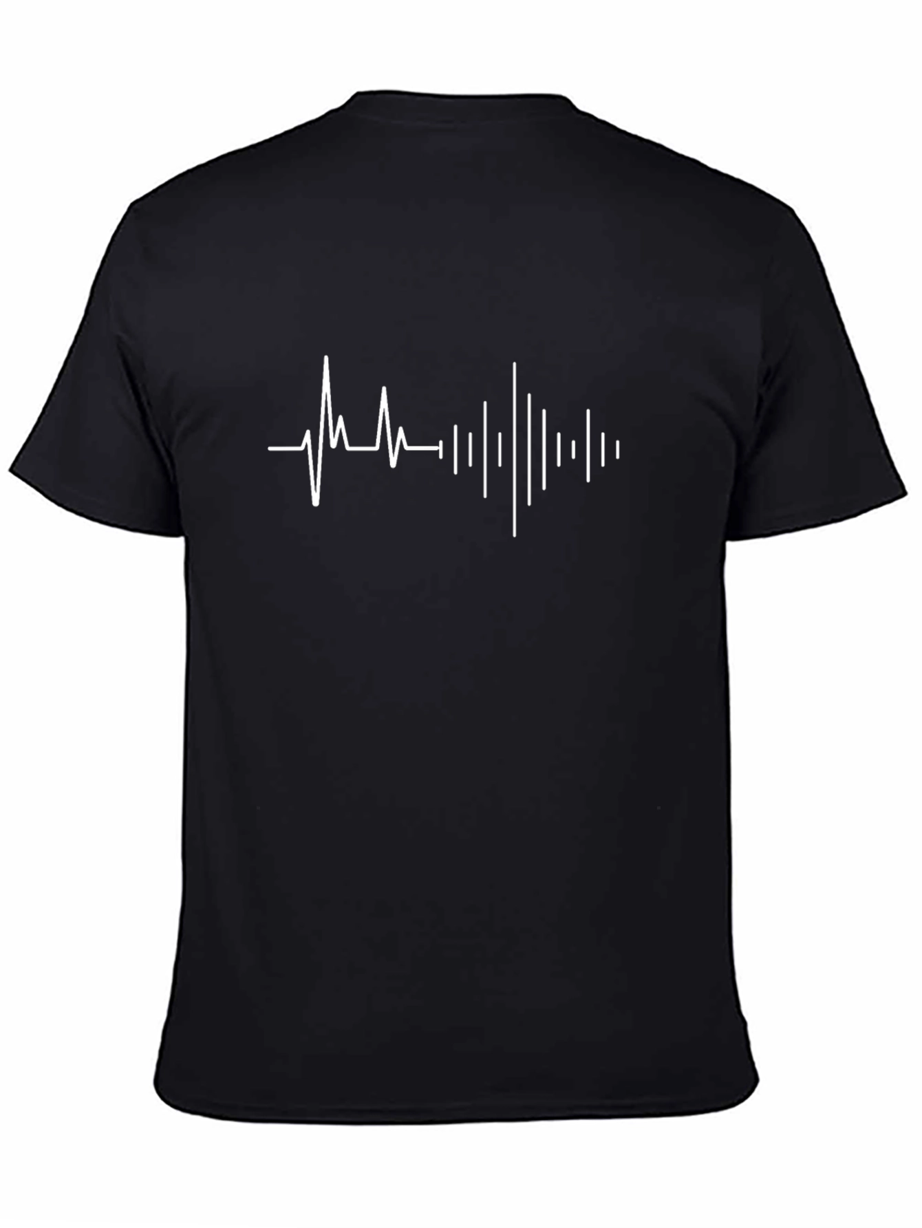 Heartbeat Pulse T-Shirt - Black Graphic Tee