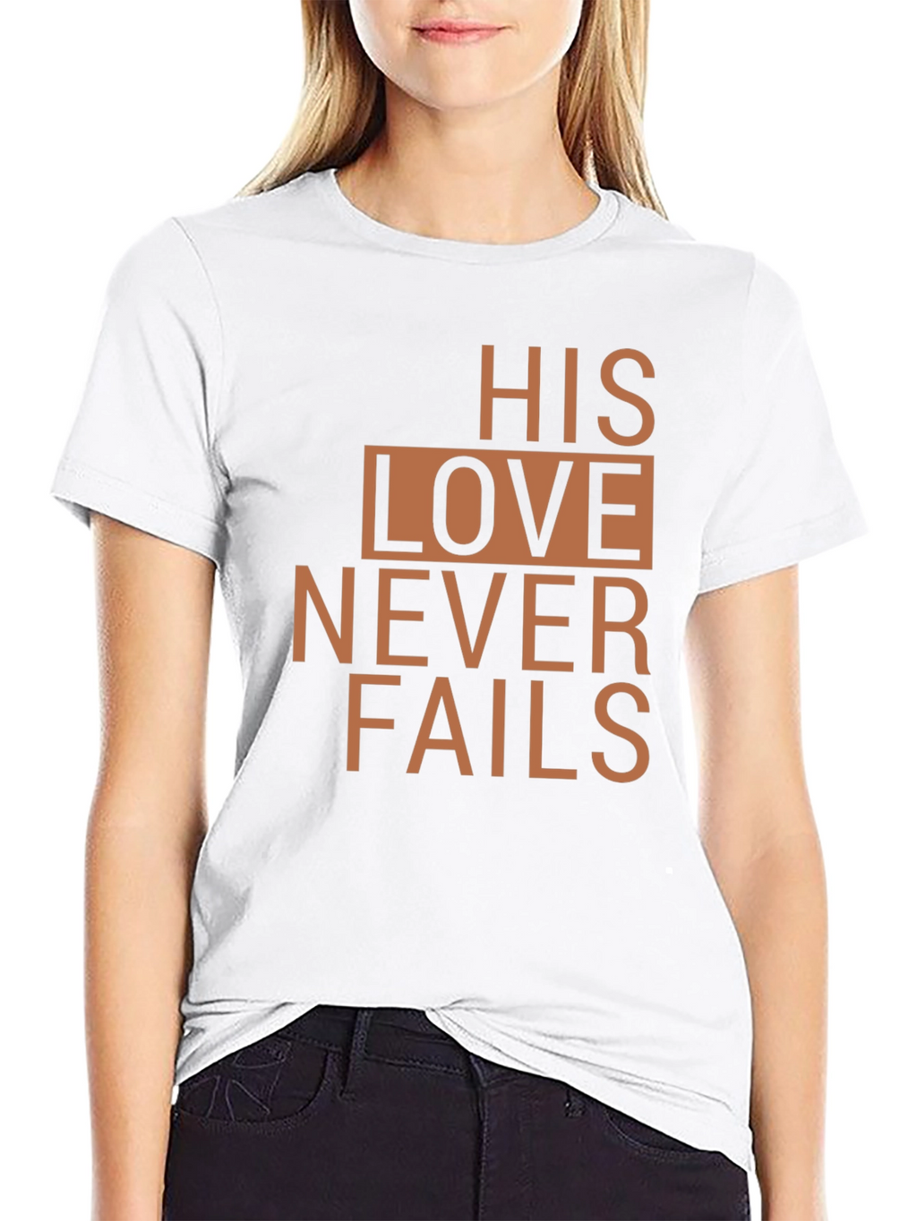 Faithful T-Shirt: His Love Never Fails - Christian Tee