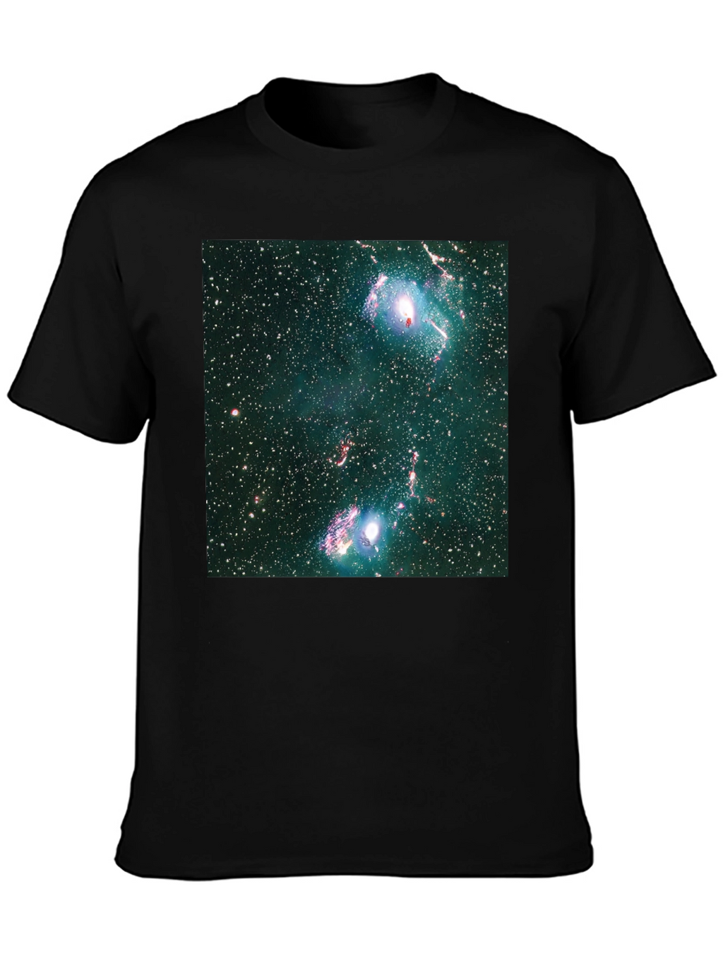 Nebula Print Black T-Shirt - Galaxy Style