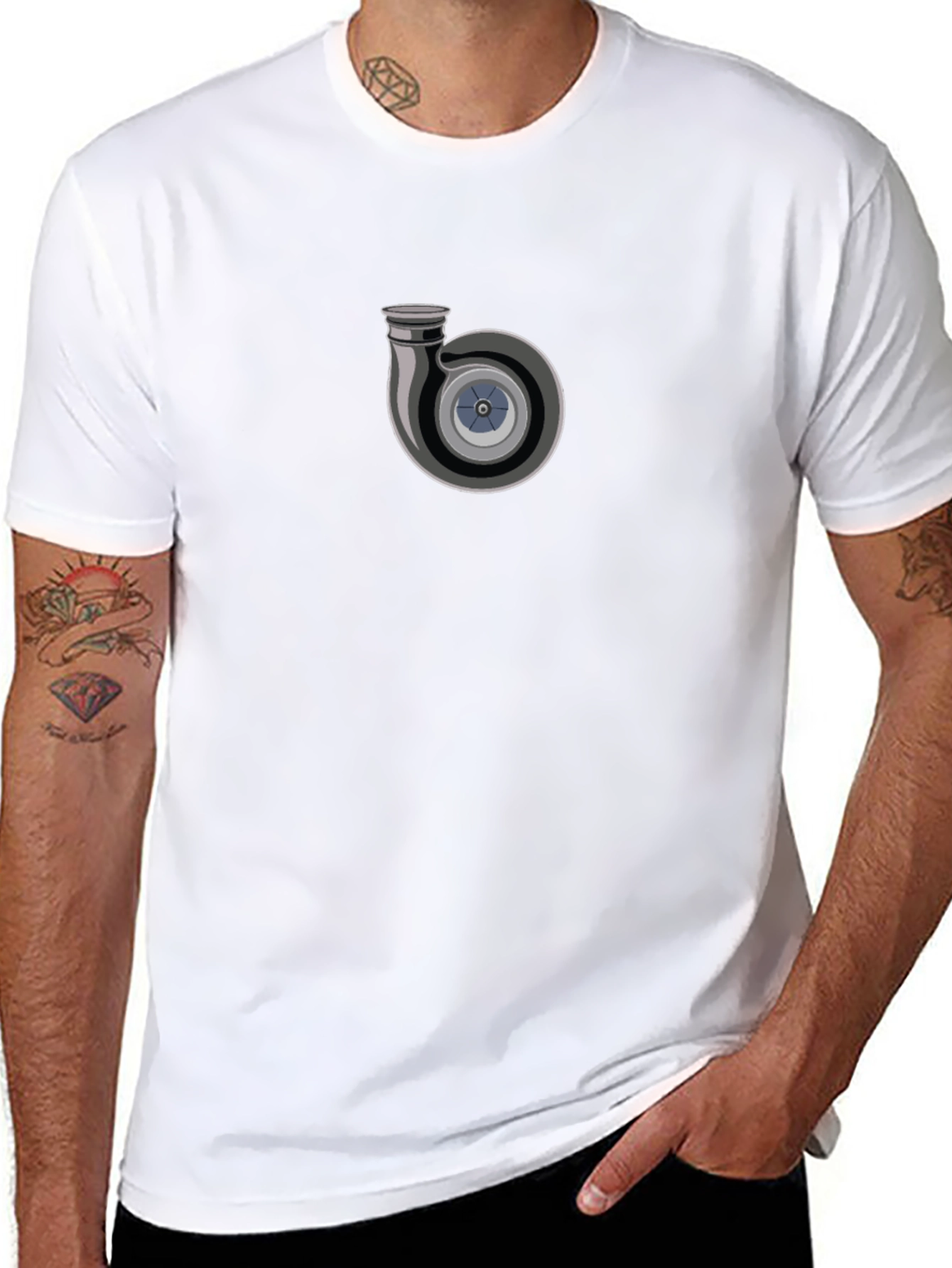 Turbo Graphic Tee - Black Casual T-Shirt