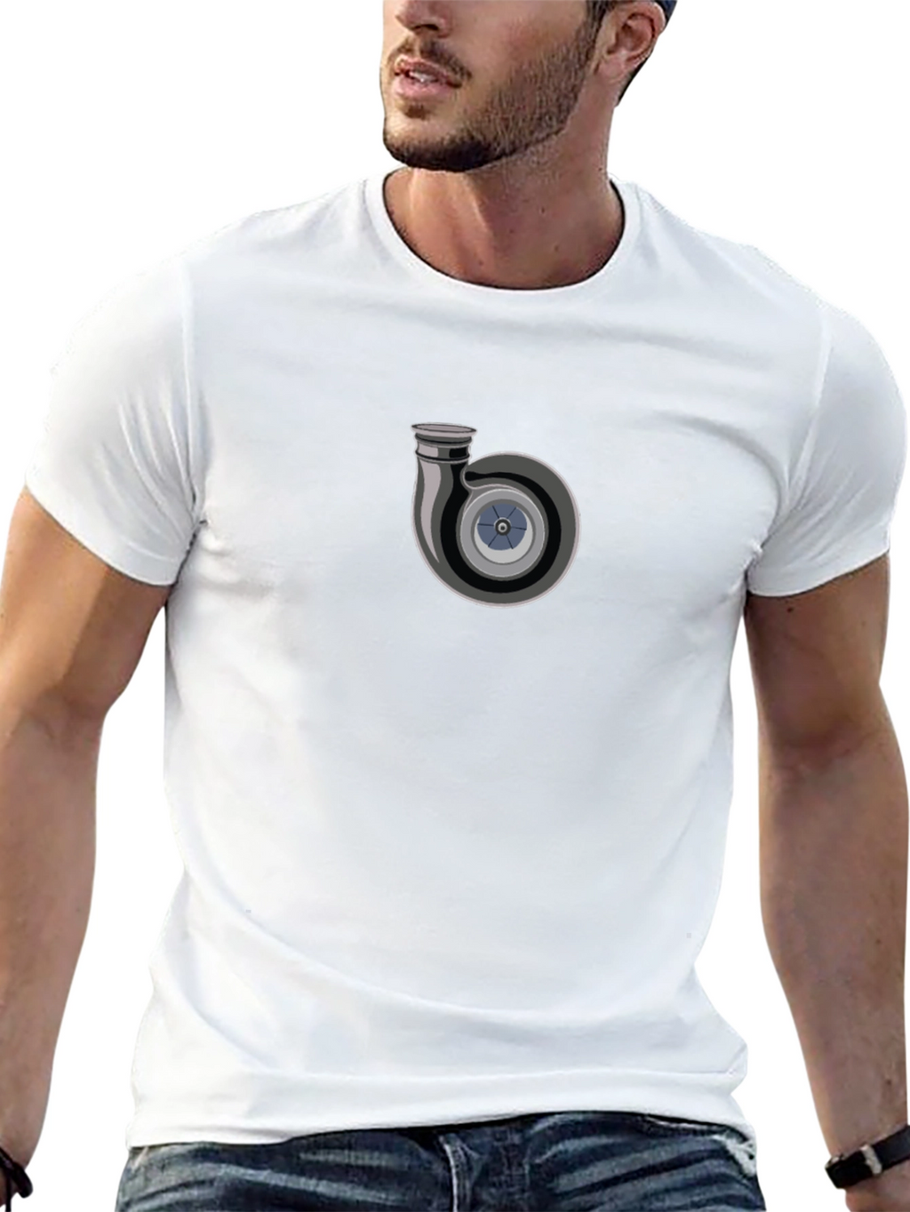 Turbo Graphic Tee - Black Casual T-Shirt