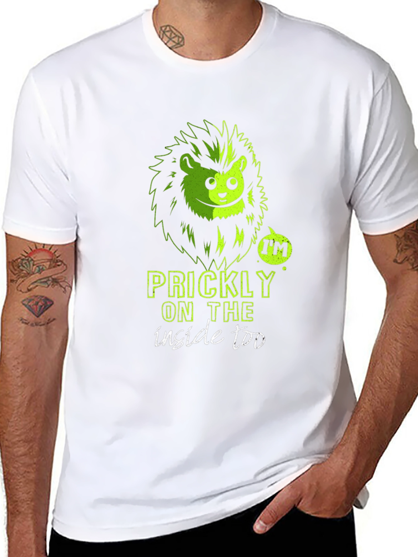 Prickly Inside Hedgehog Graphic T-Shirt