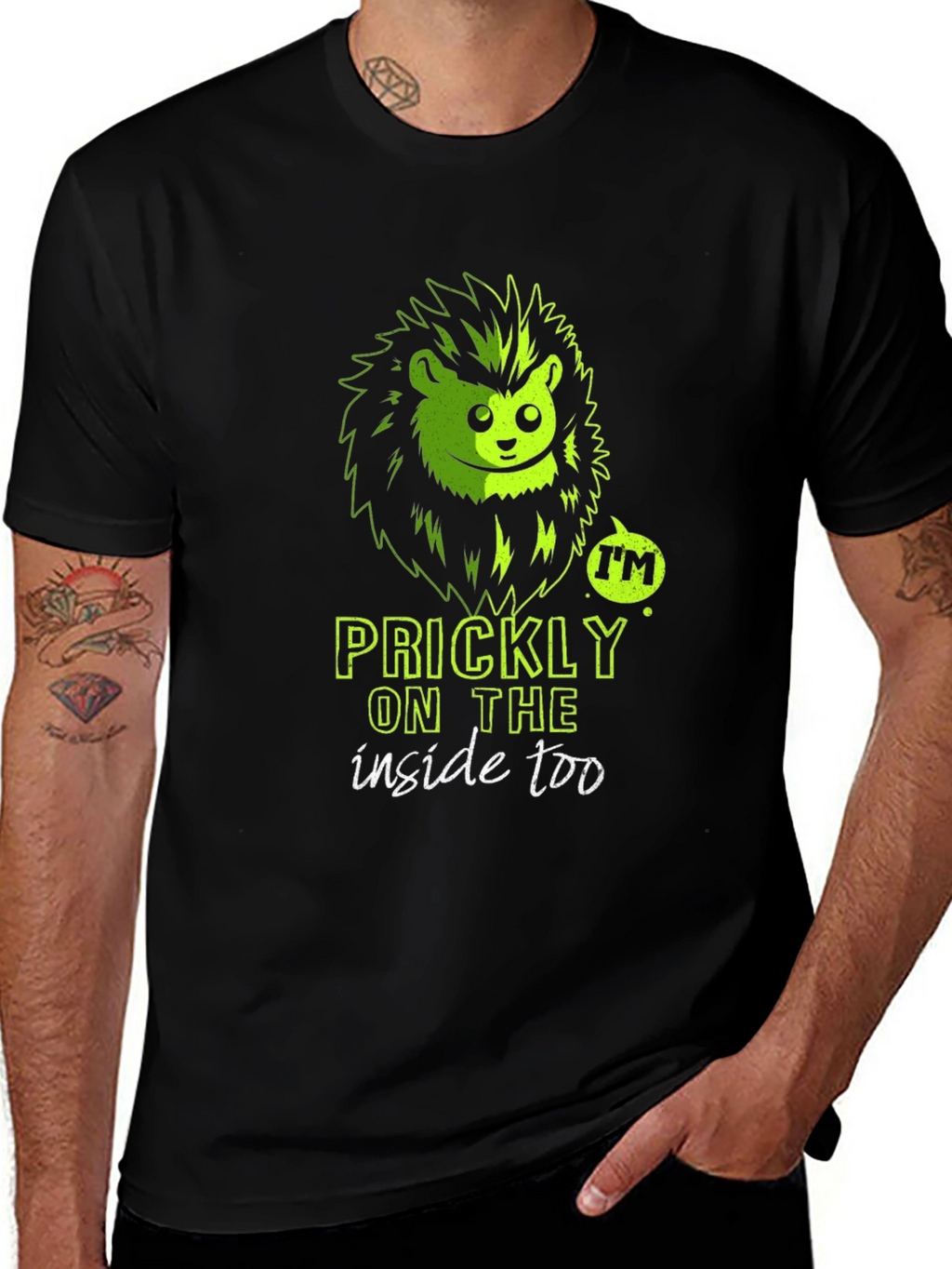 Prickly Inside Hedgehog Graphic T-Shirt