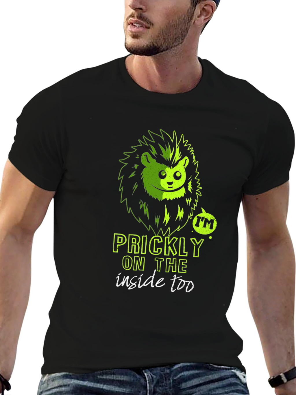 Prickly Inside Hedgehog Graphic T-Shirt