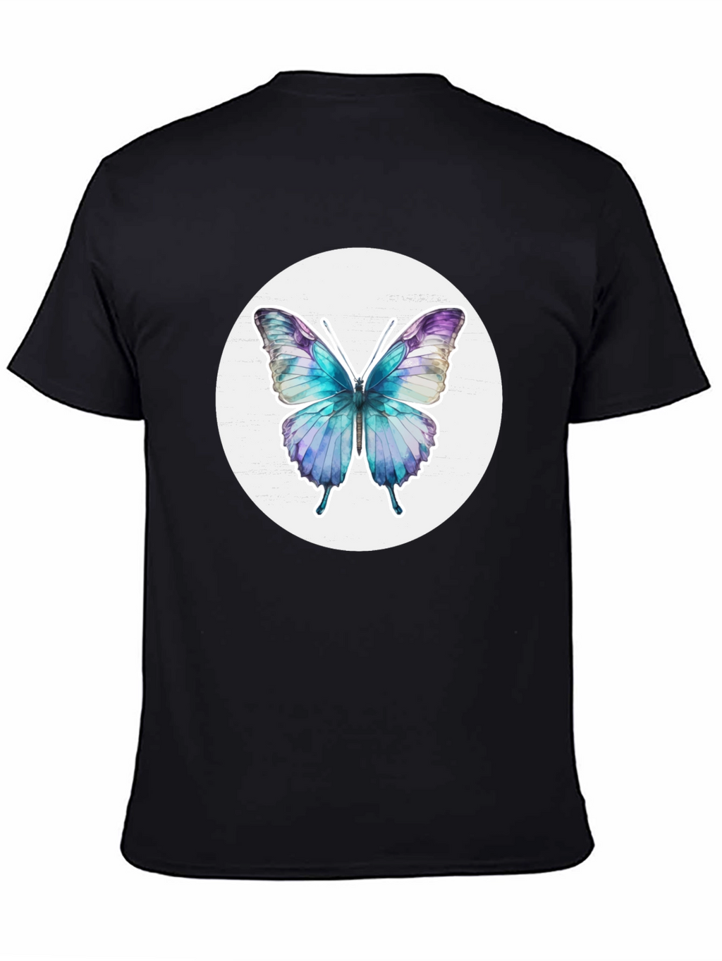 Butterfly Graphic Tee - Black Casual T-Shirt