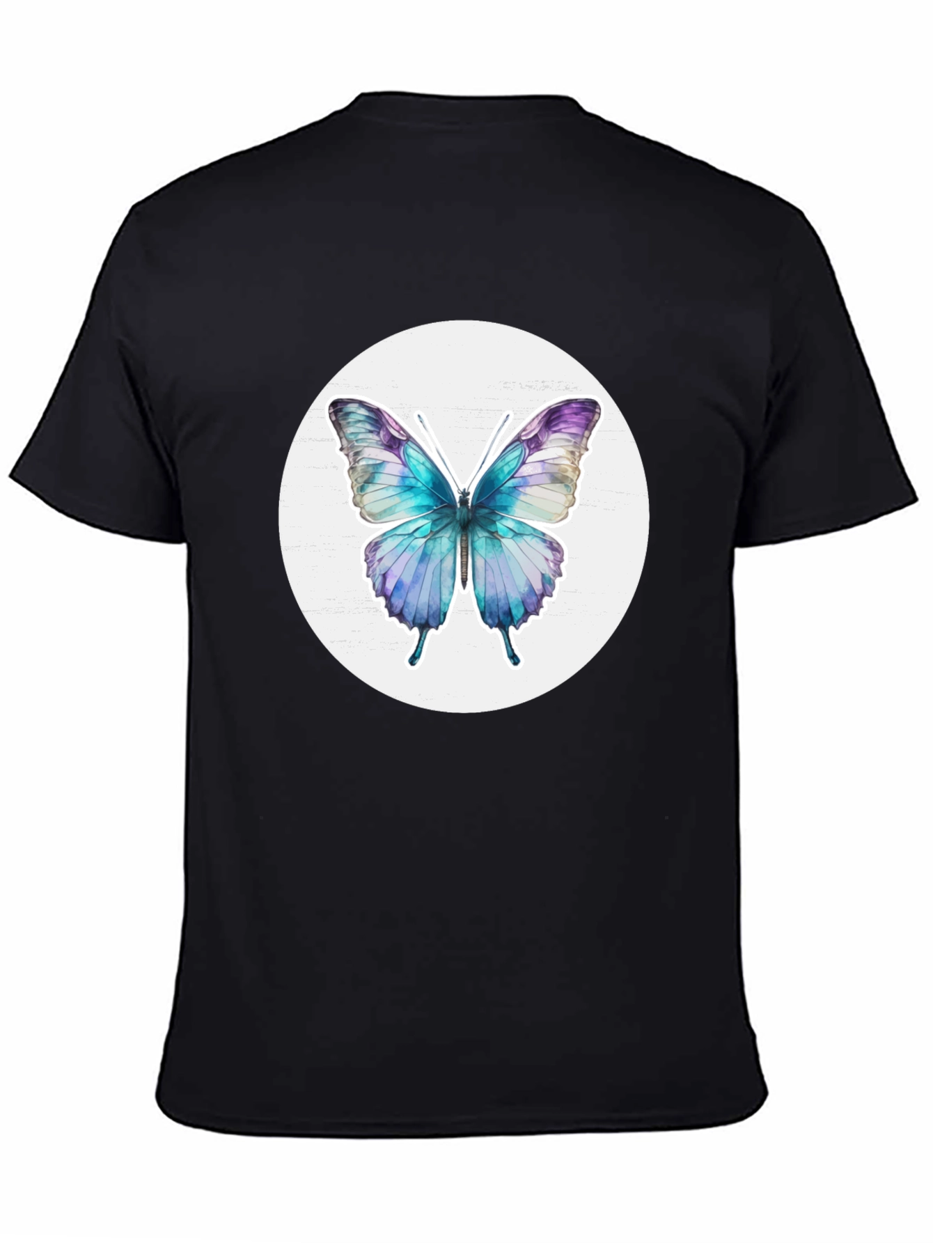 Butterfly Graphic Tee - Black Casual T-Shirt