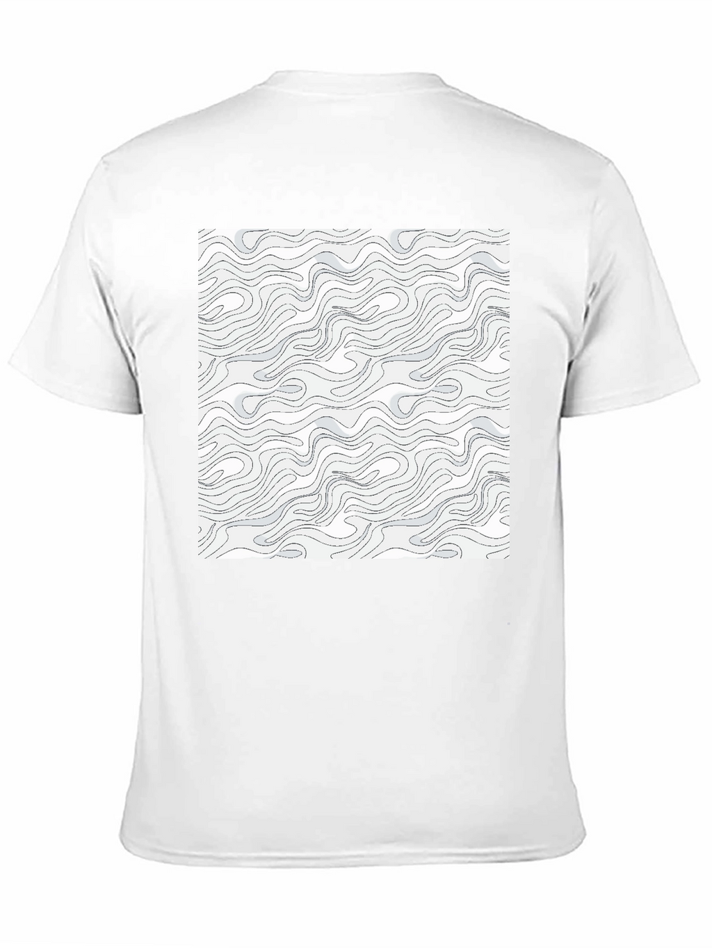 Modern Swirl Pattern Graphic Tee - Black