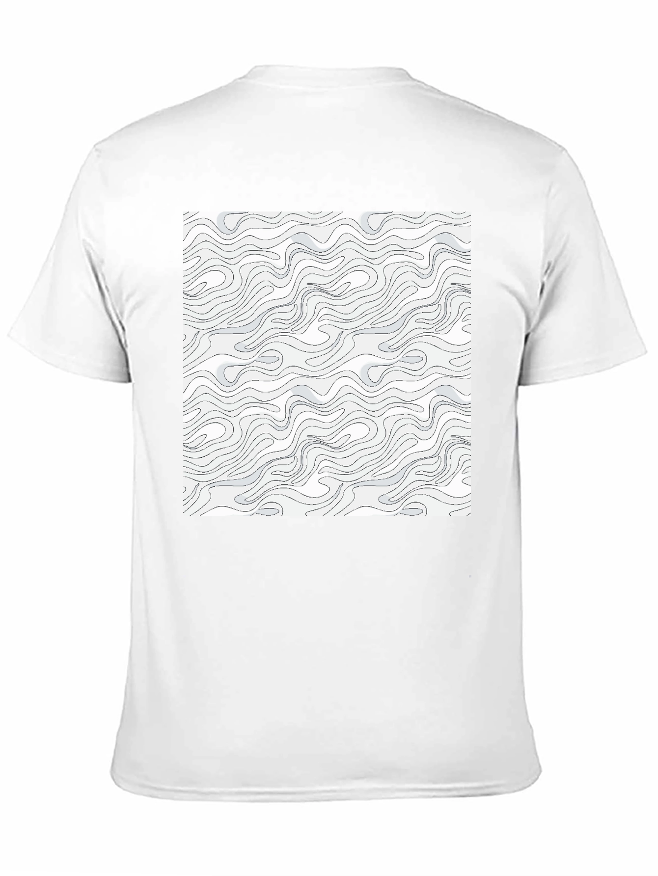 Modern Swirl Pattern Graphic Tee - Black