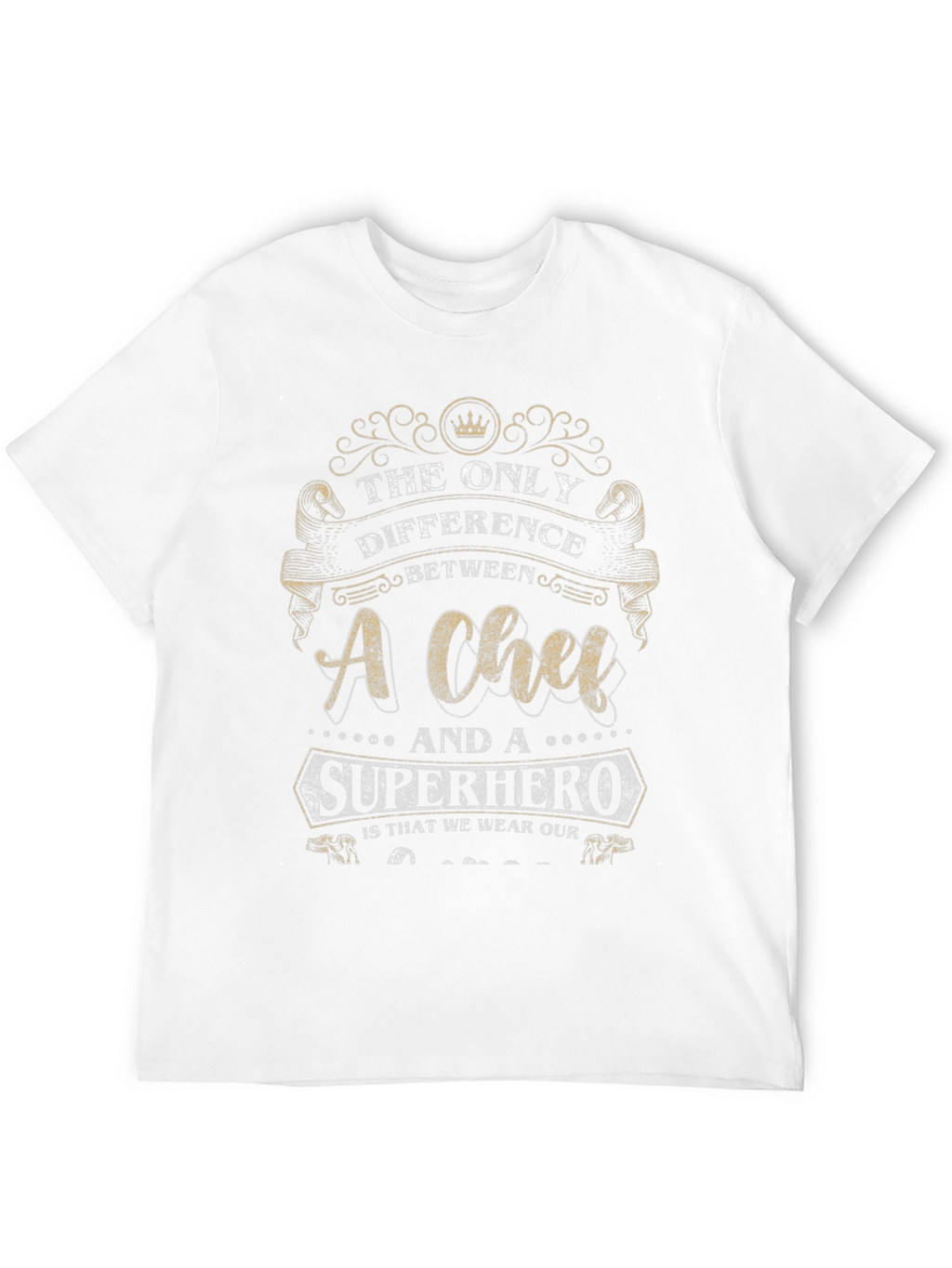 Chef Superhero T-Shirt - Black Humorous Design