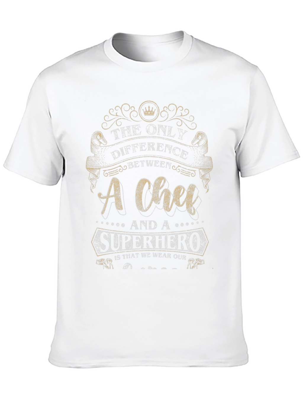 Chef Superhero T-Shirt - Black Humorous Design