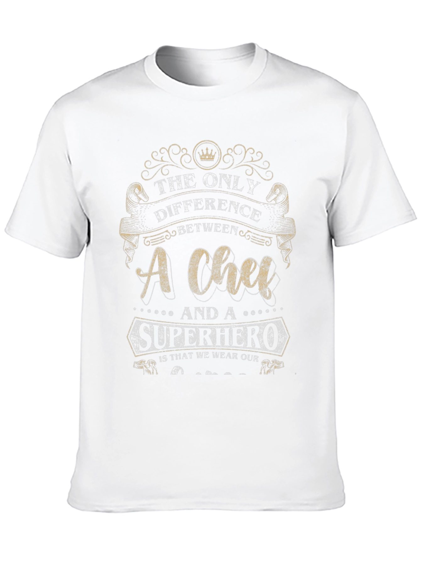 Chef Superhero T-Shirt - Black Humorous Design