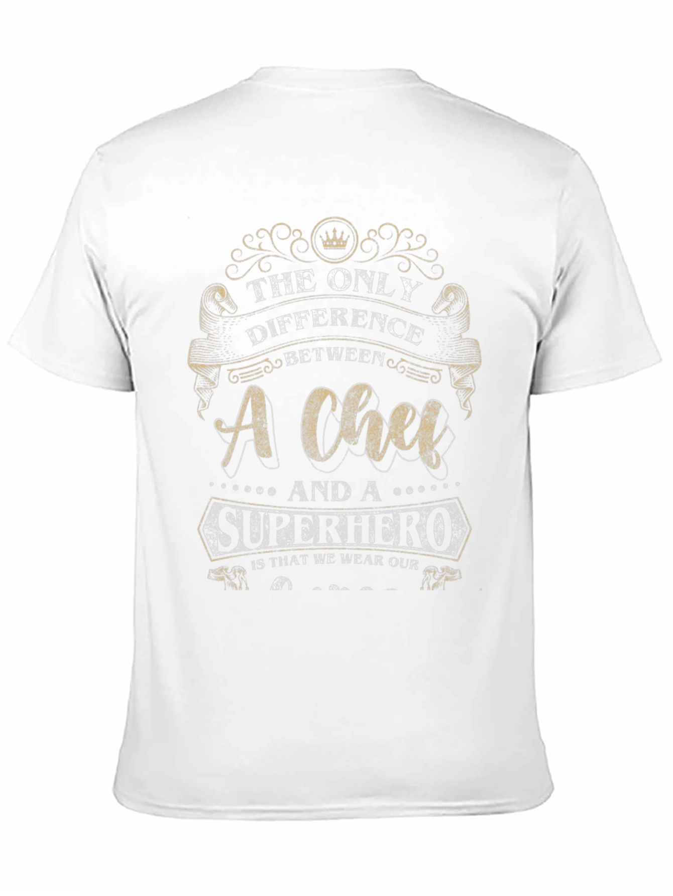 Chef Superhero T-Shirt - Black Humorous Design