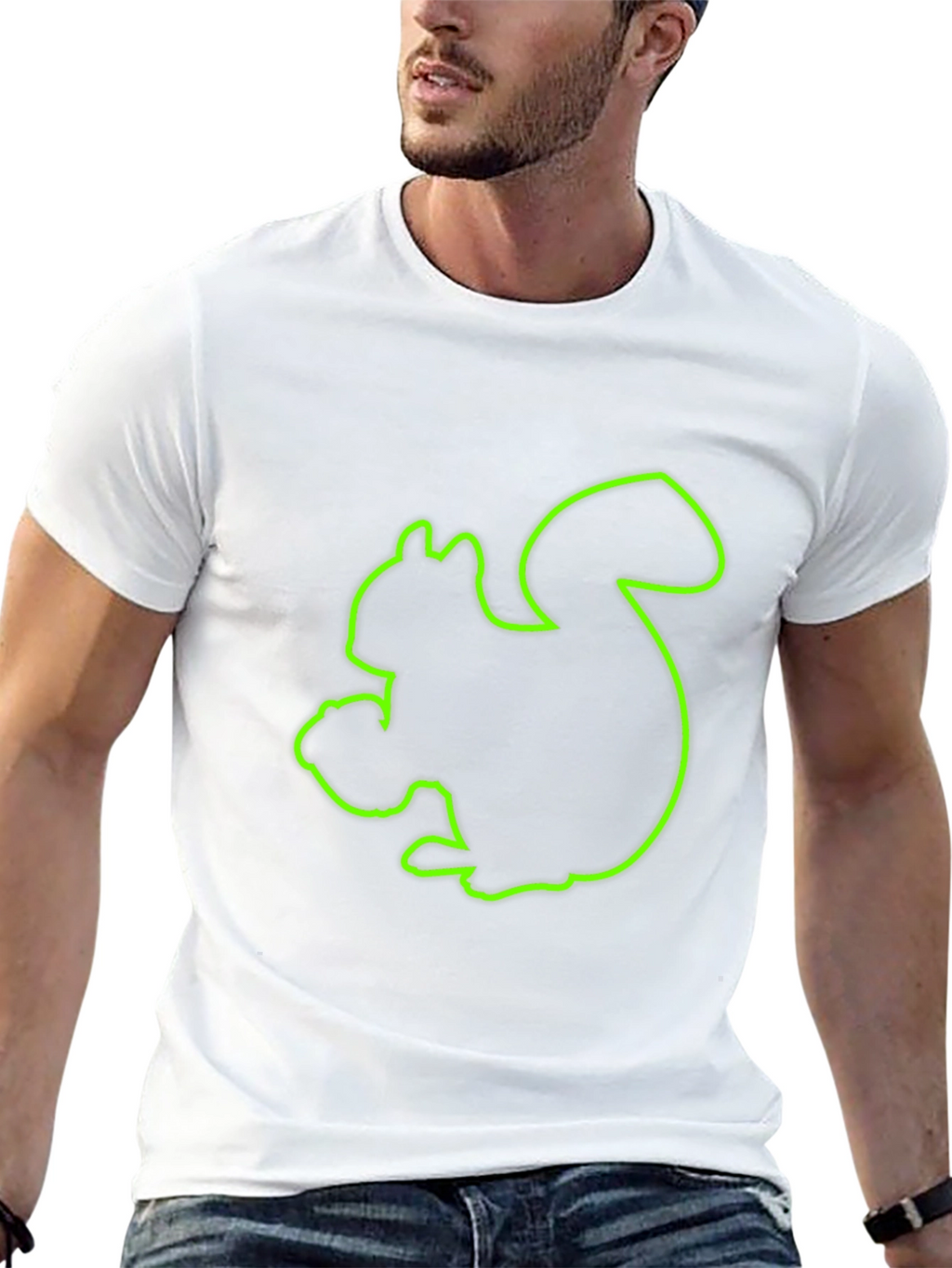 Squirrel Graphic Black T-Shirt