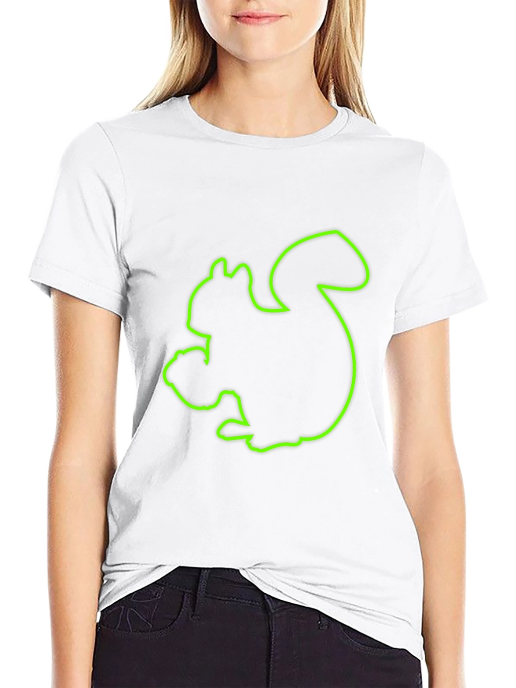 Squirrel Graphic Black T-Shirt