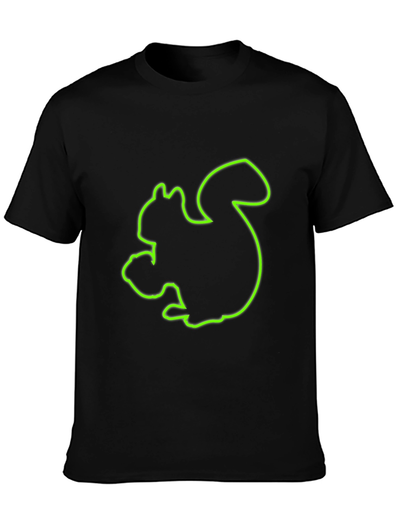Squirrel Graphic Black T-Shirt