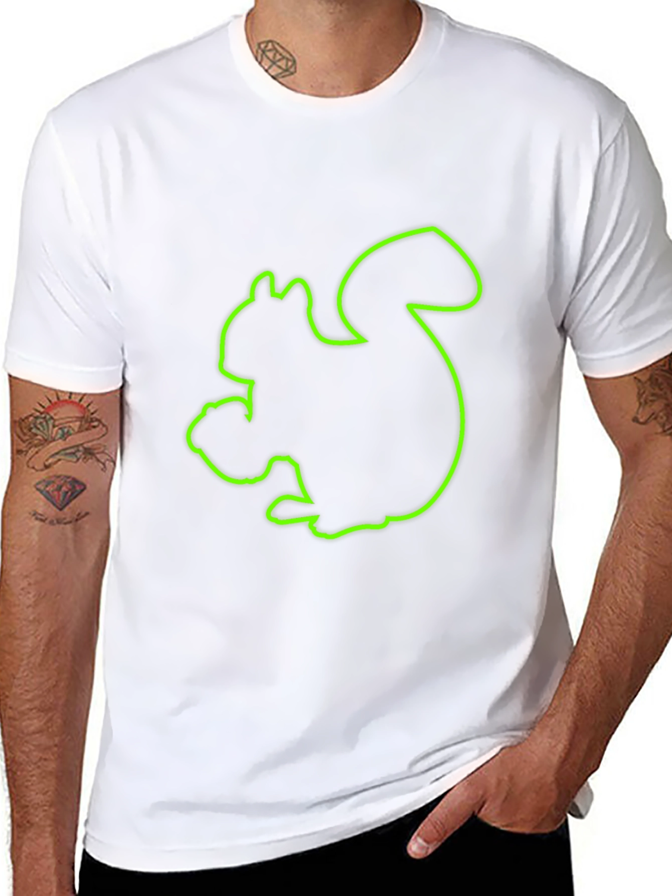 Squirrel Graphic Black T-Shirt