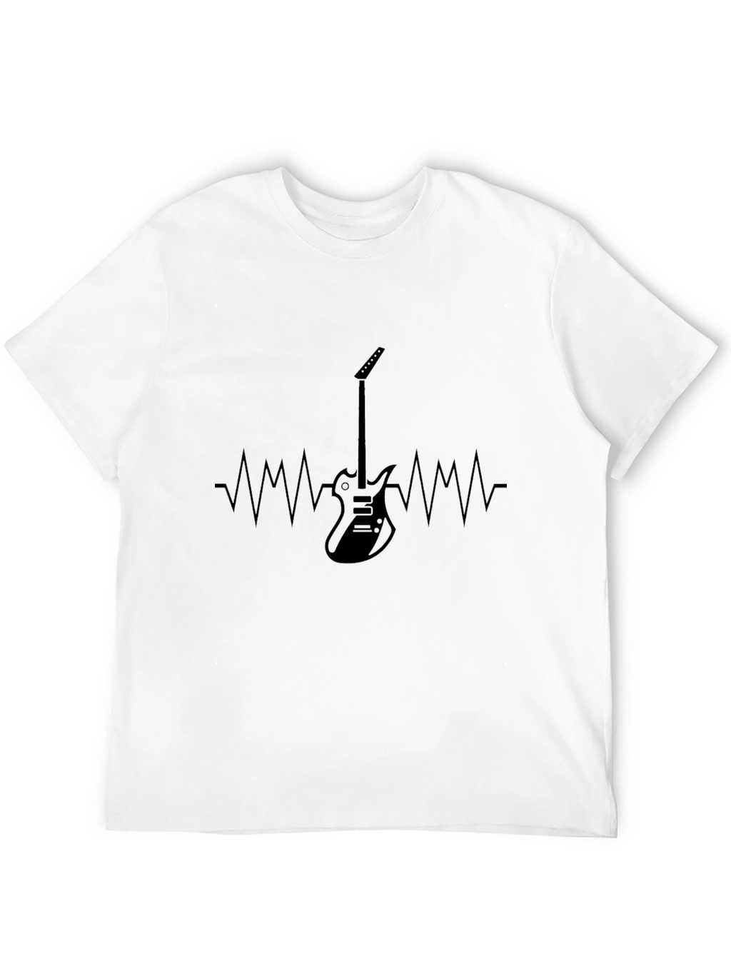 Guitar Heartbeat Graphic T-Shirt - Music Lover Tee
