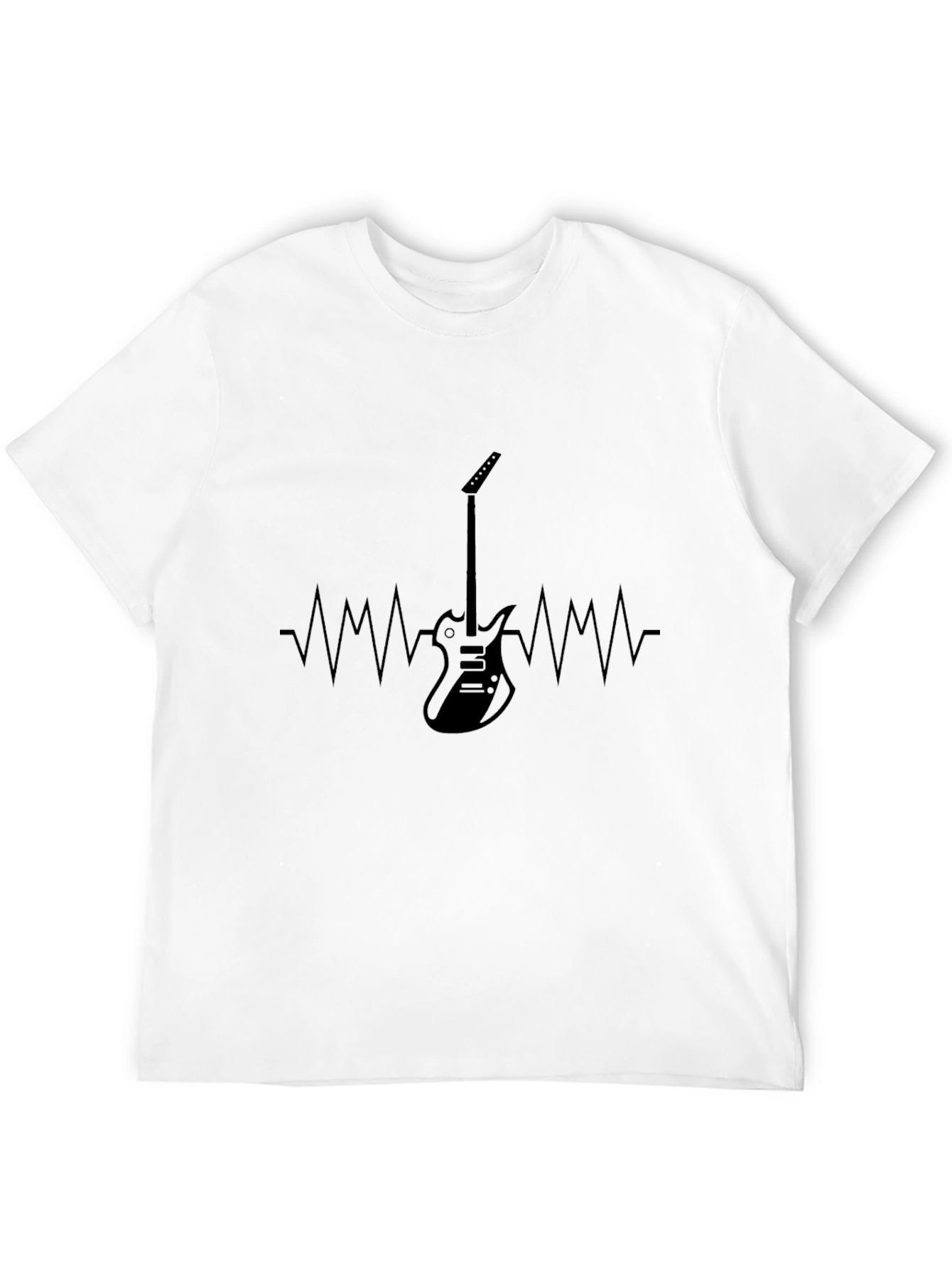 Guitar Heartbeat Graphic T-Shirt - Music Lover Tee