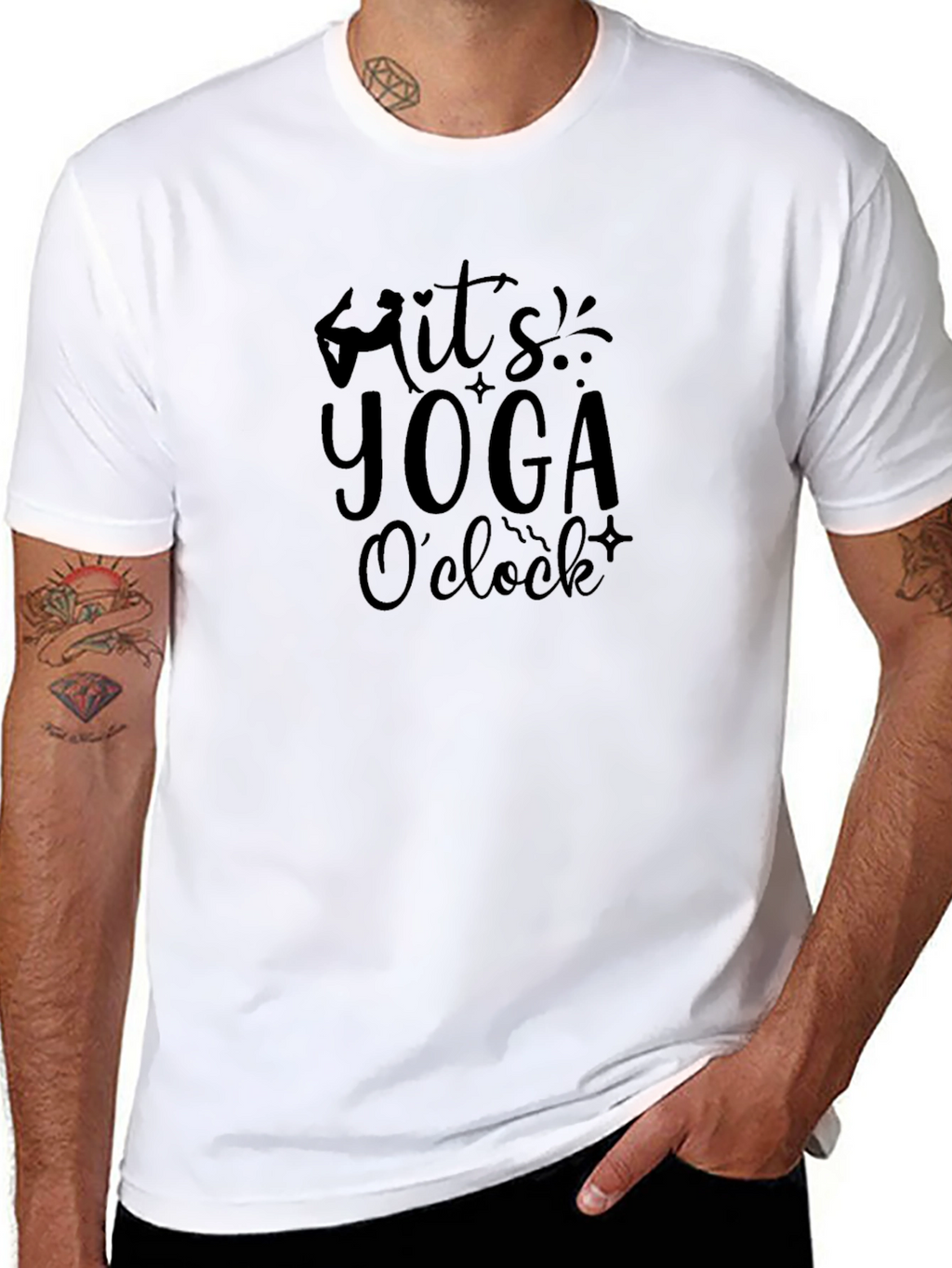 Yoga OClock Black T-Shirt