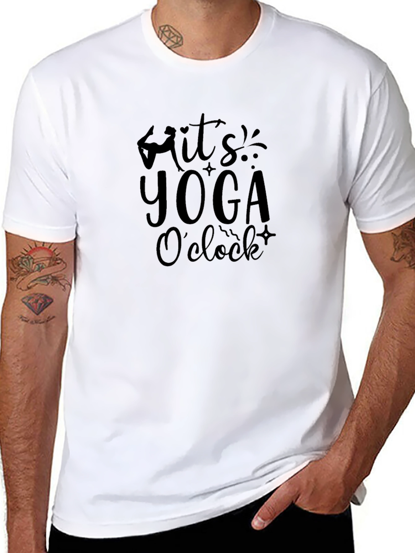 Yoga OClock Black T-Shirt