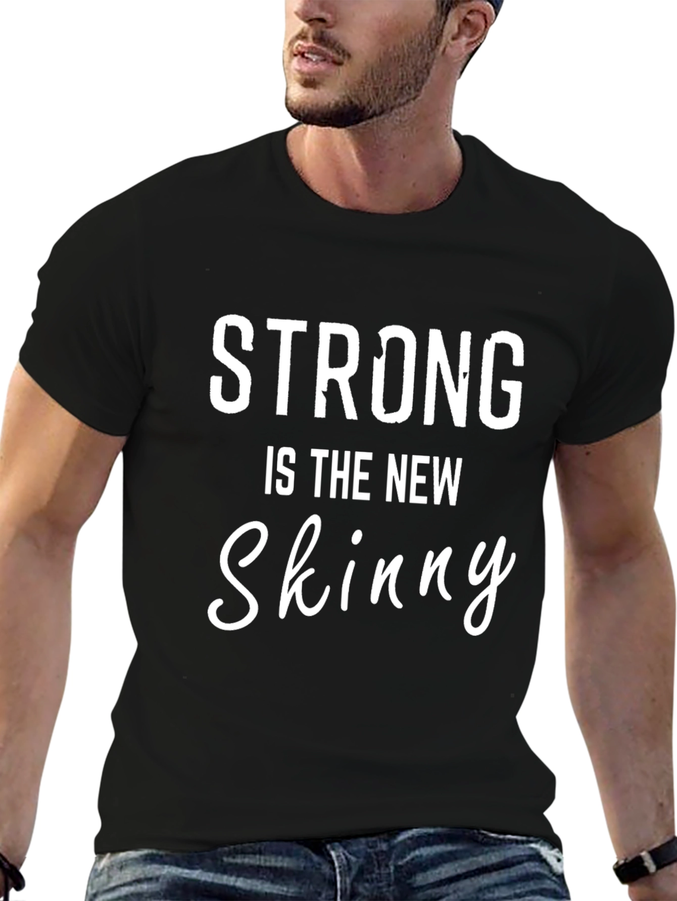 Strong is the New Skinny Black Graphic Tee