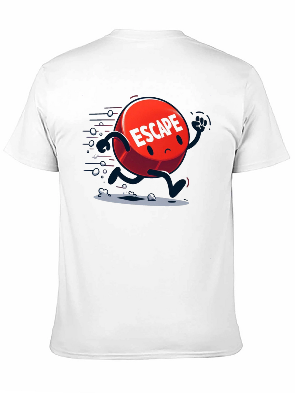 Escape Cartoon Graphic Black T-Shirt