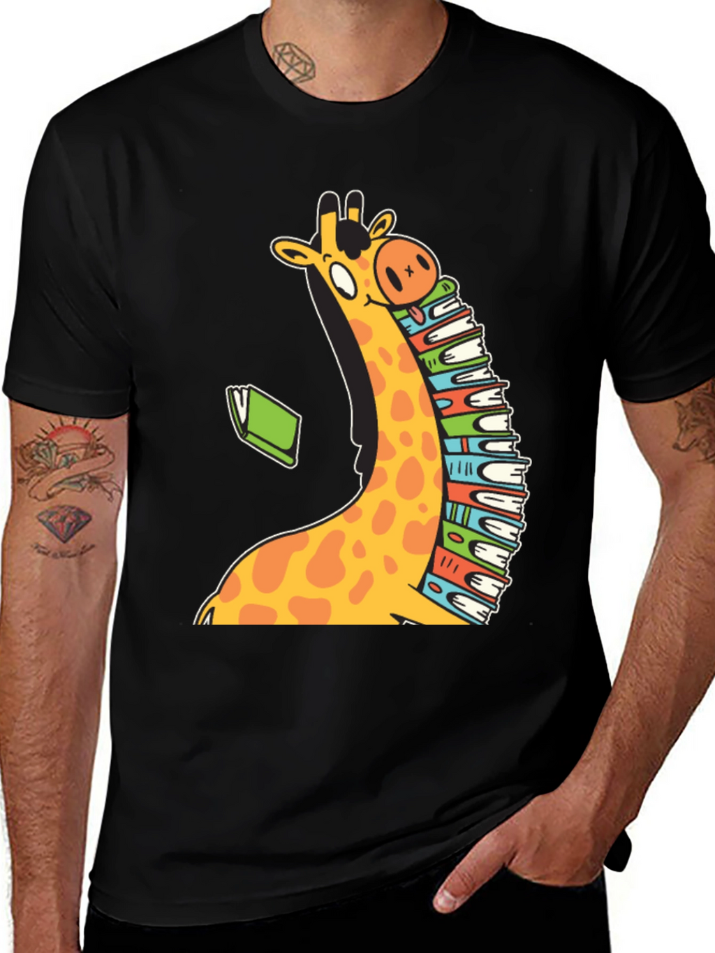 Bookworm Giraffe T-Shirt - Read in Style!