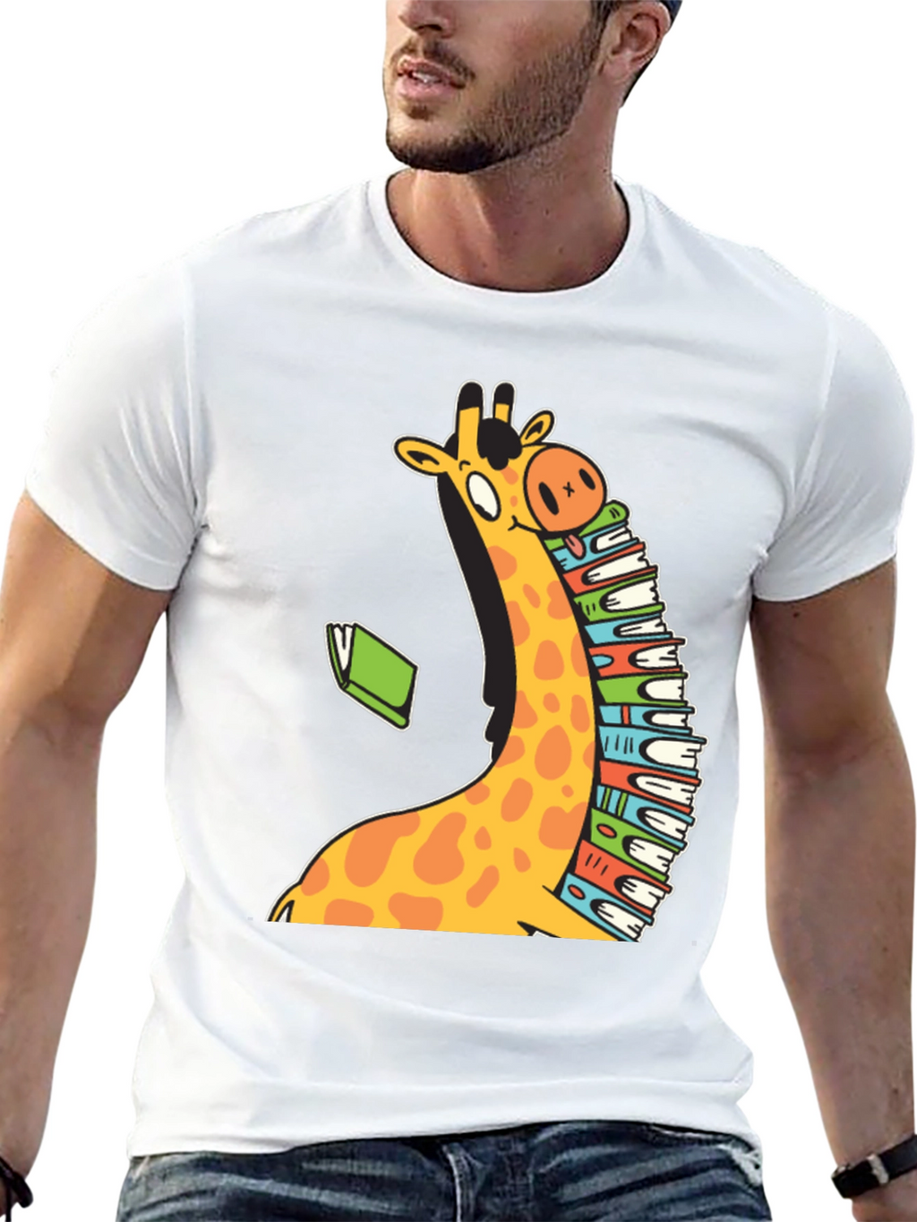 Bookworm Giraffe T-Shirt - Read in Style!