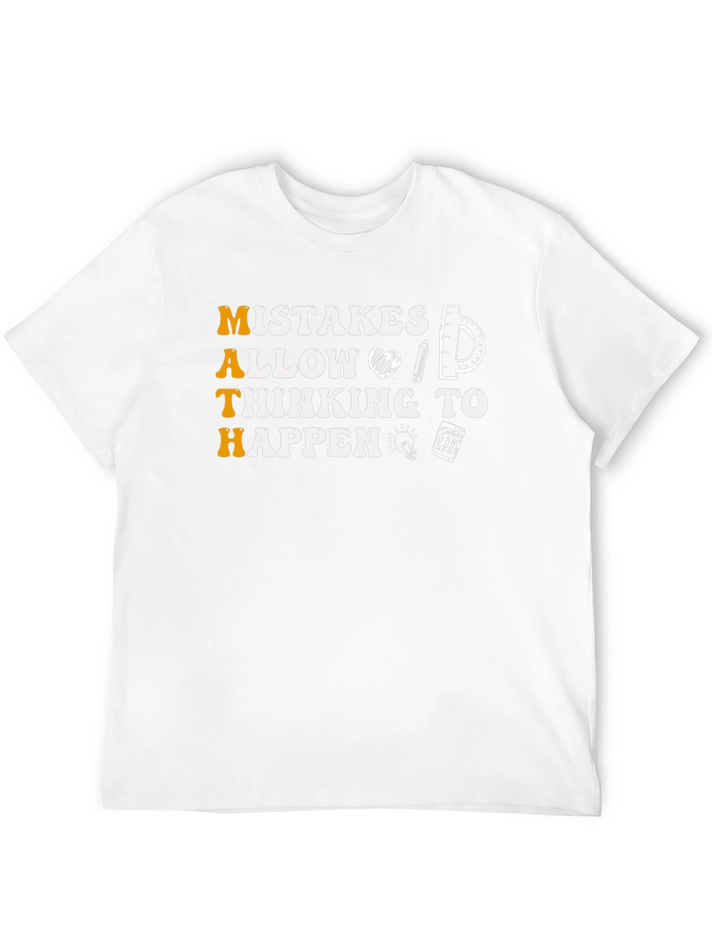 Math Mistakes Allow Thinking To Happen Black T-Shirt